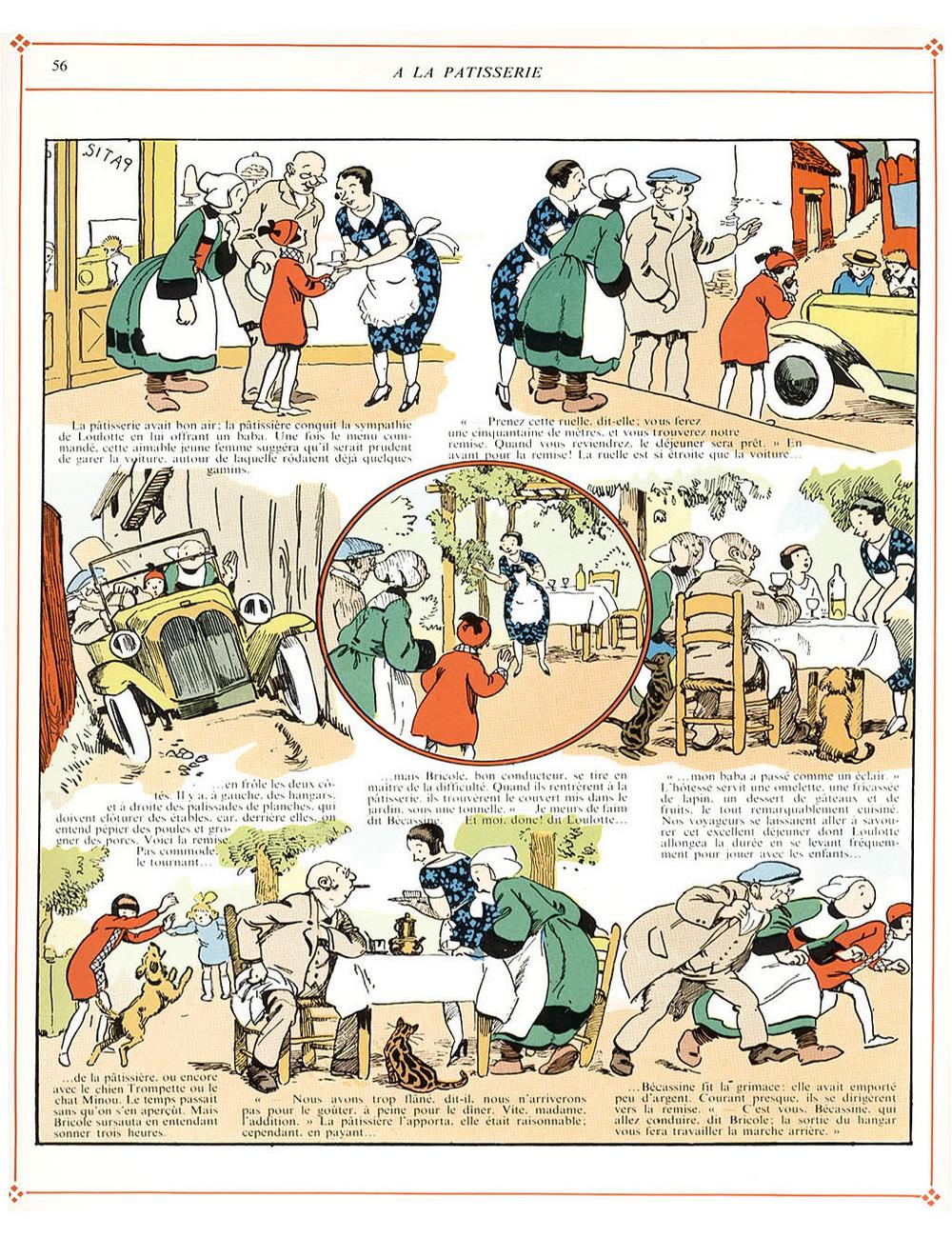 Bécassine – L'Automobile de Bécassine (1927), page 56. Caumery & J.-P. Pinchon. Domaine public.