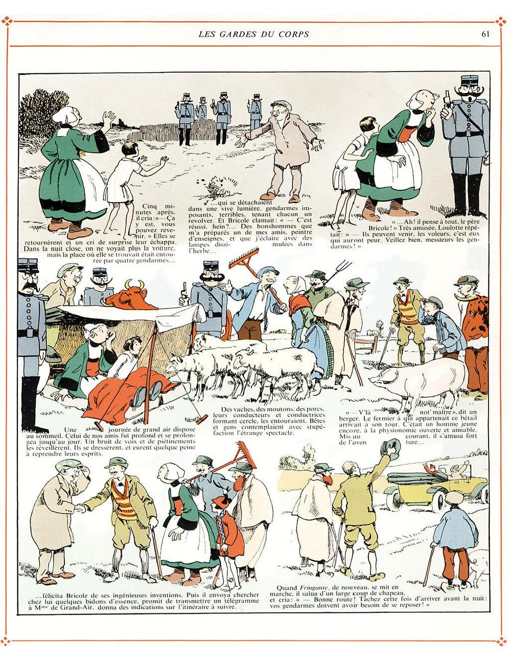 Bécassine – L'Automobile de Bécassine (1927), page 61. Caumery & J.-P. Pinchon. Domaine public.