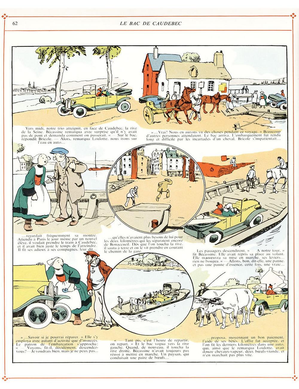 Bécassine – L'Automobile de Bécassine (1927), page 62. Caumery & J.-P. Pinchon. Domaine public.