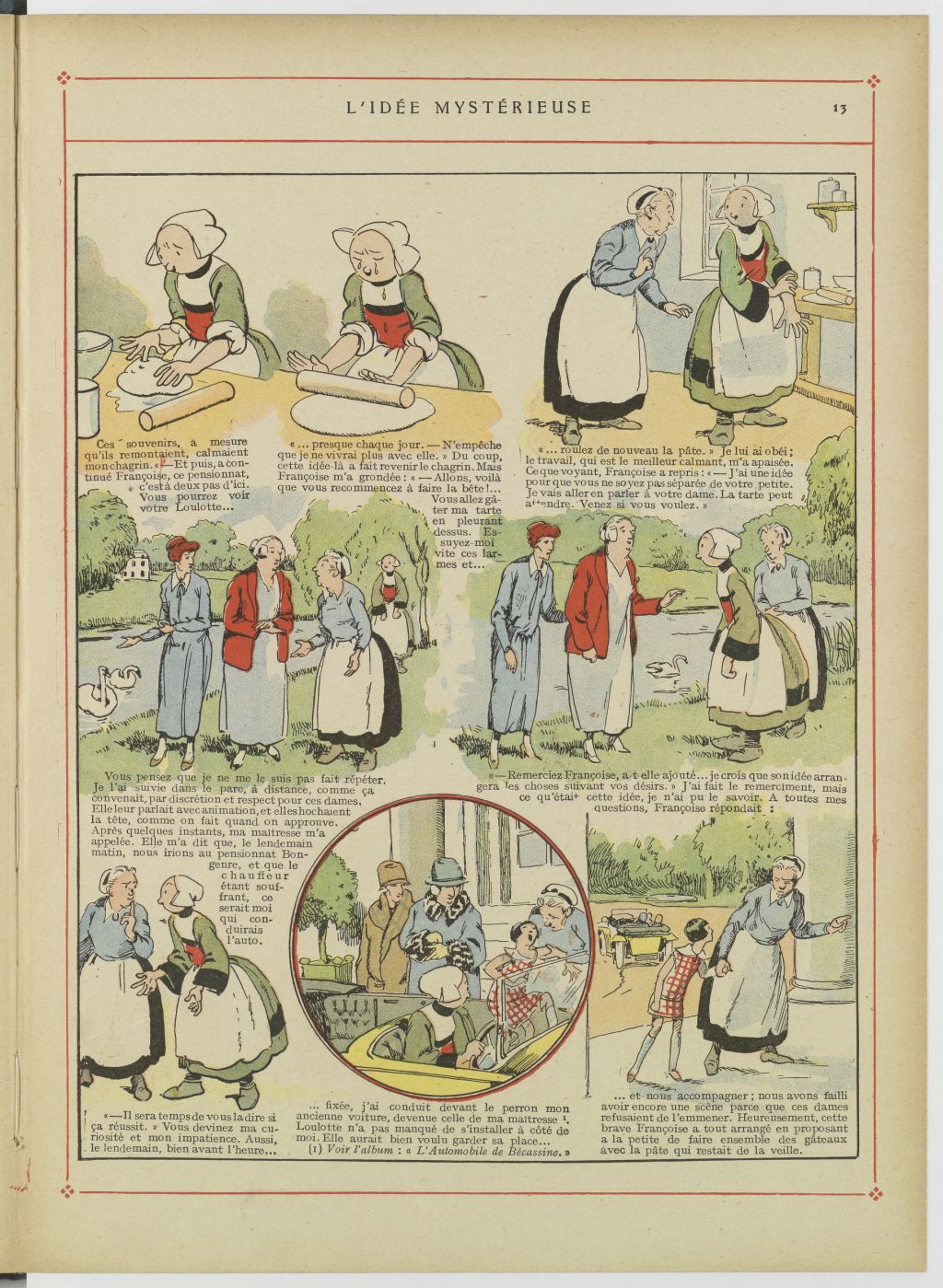 Bécassine – Bécassine au pensionnat (1928), page 14. Caumery & J.-P. Pinchon. Domaine public. Source gallica.bnf.fr / BnF.