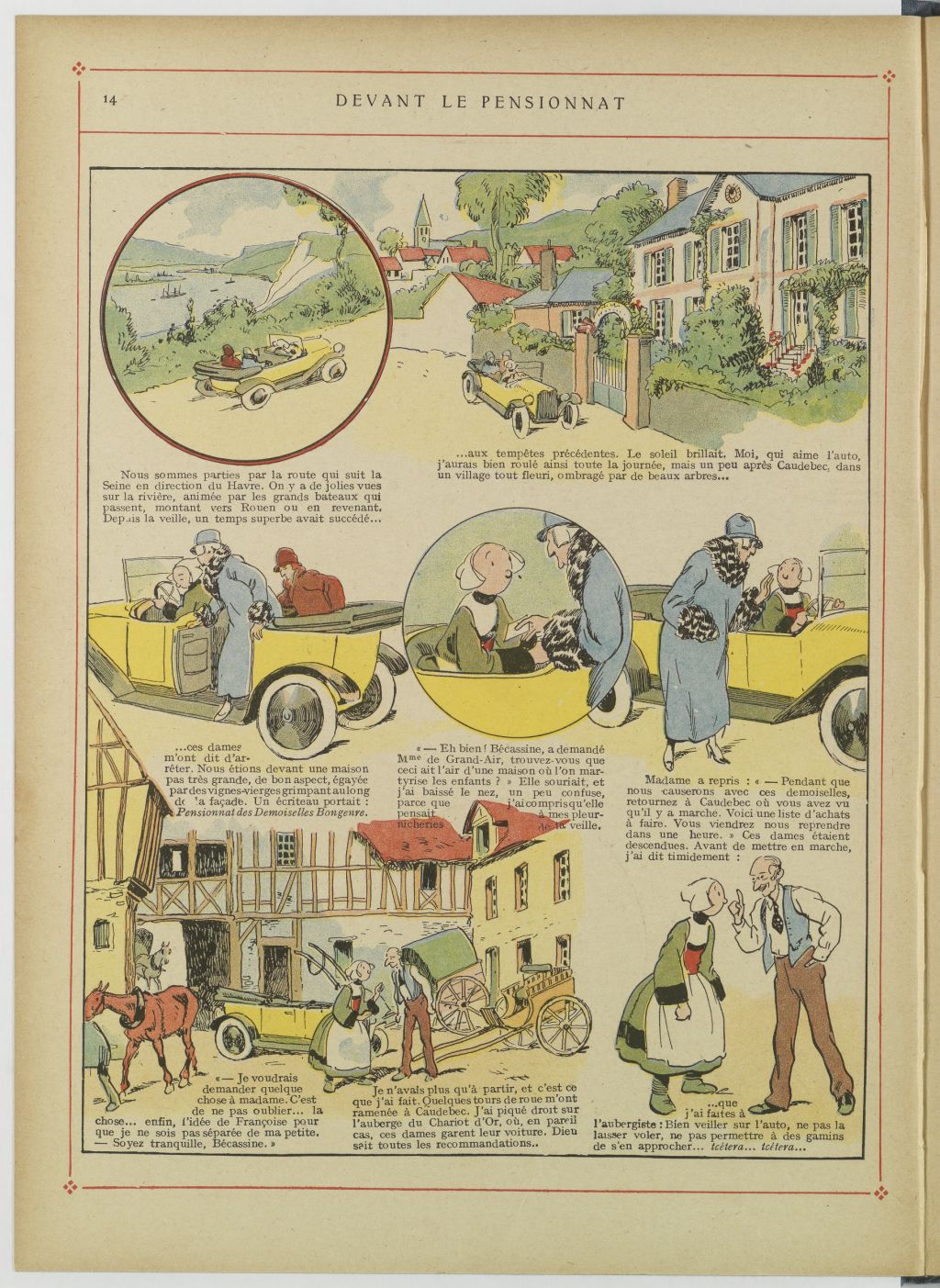 Bécassine – Bécassine au pensionnat (1928), page 15. Caumery & J.-P. Pinchon. Domaine public. Source gallica.bnf.fr / BnF.