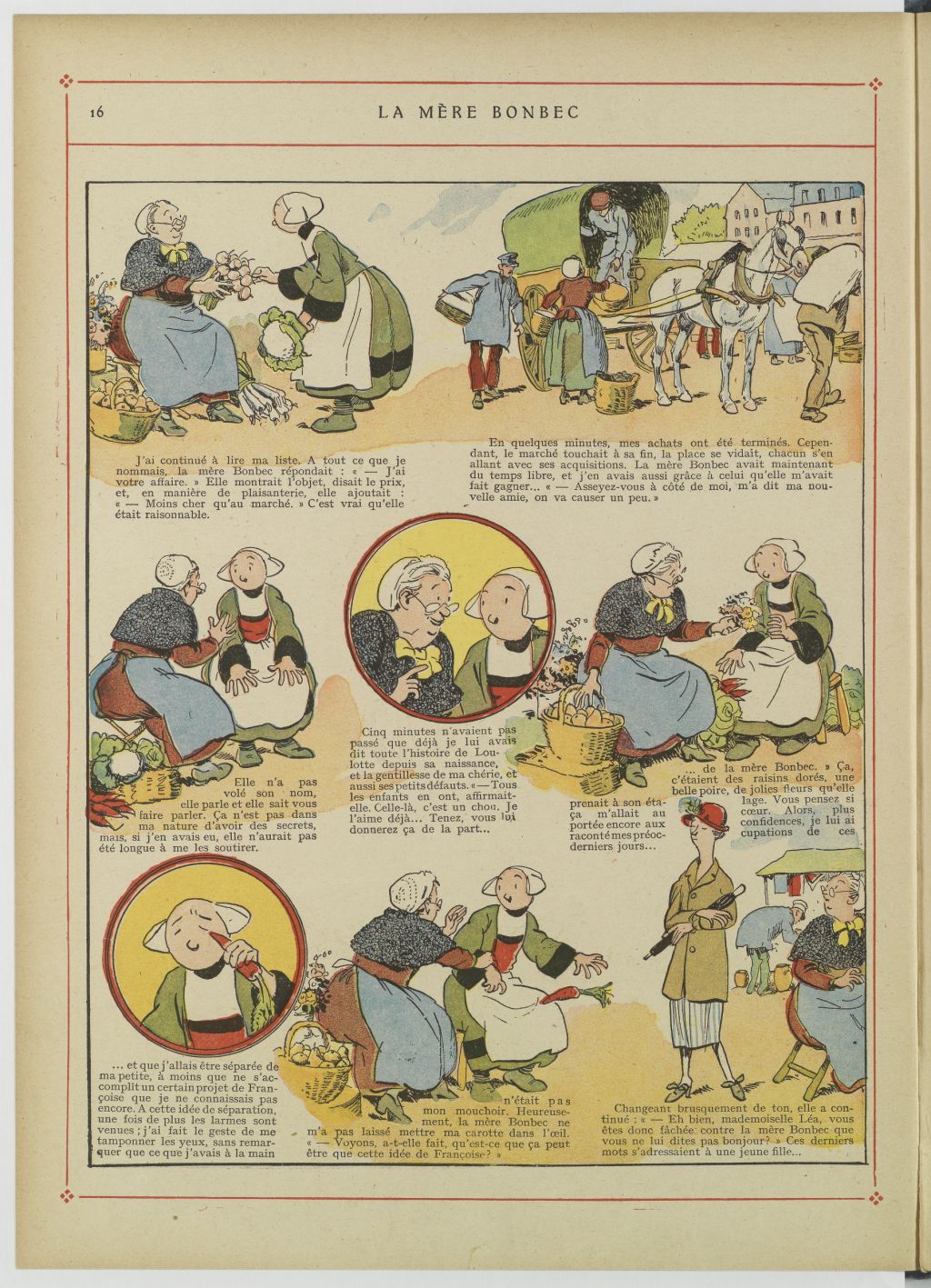Bécassine – Bécassine au pensionnat (1928), page 17. Caumery & J.-P. Pinchon. Domaine public. Source gallica.bnf.fr / BnF.
