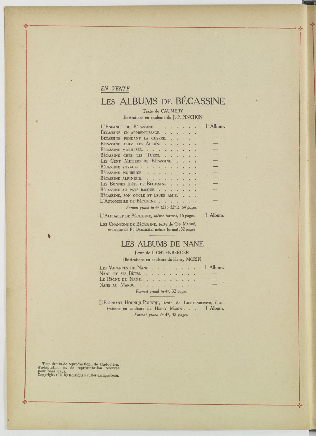 Bécassine – Bécassine au pensionnat (1928), page 3. Caumery & J.-P. Pinchon. Domaine public. Source gallica.bnf.fr / BnF.