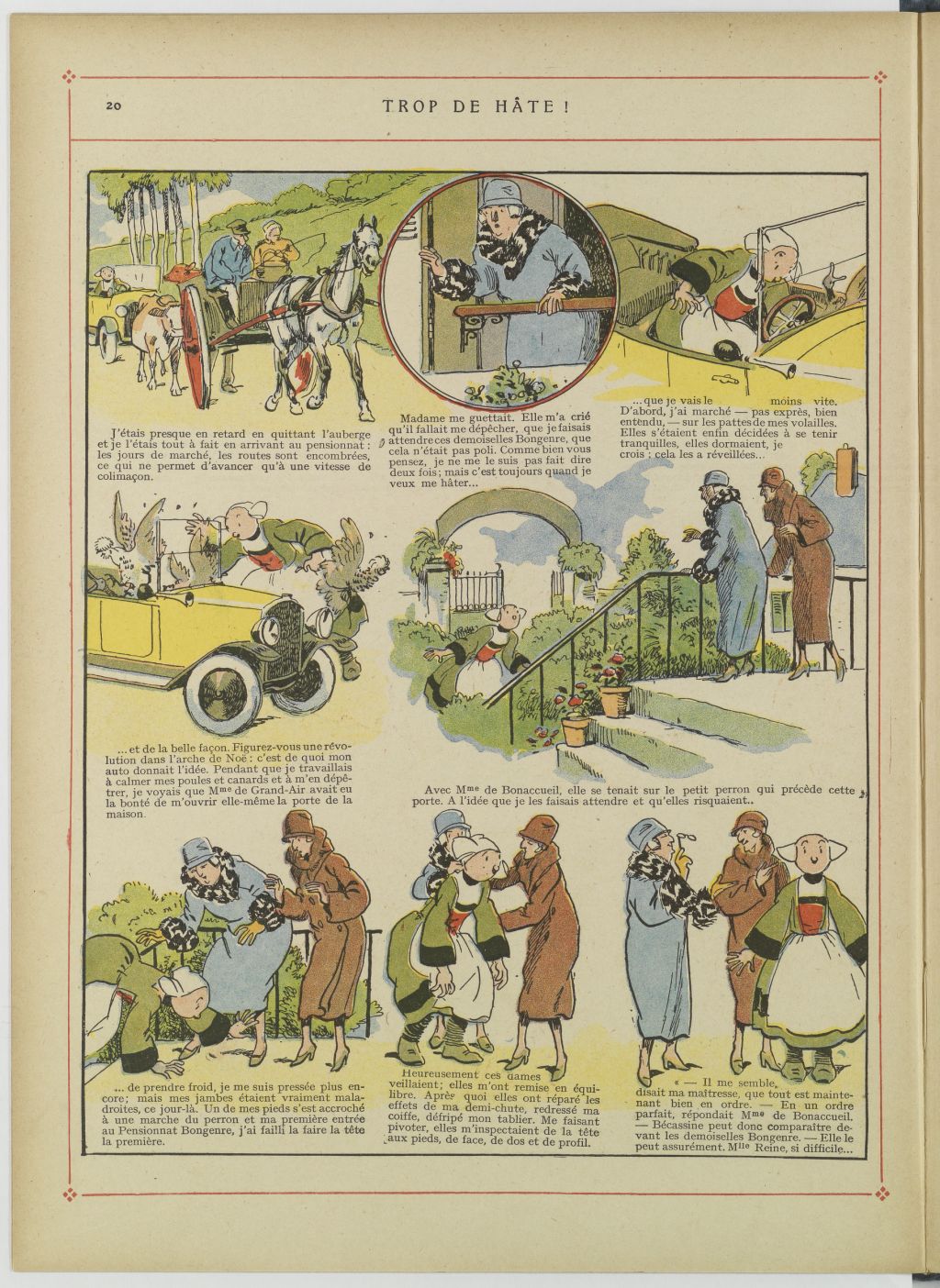 Bécassine – Bécassine au pensionnat (1928), page 21. Caumery & J.-P. Pinchon. Domaine public. Source gallica.bnf.fr / BnF.