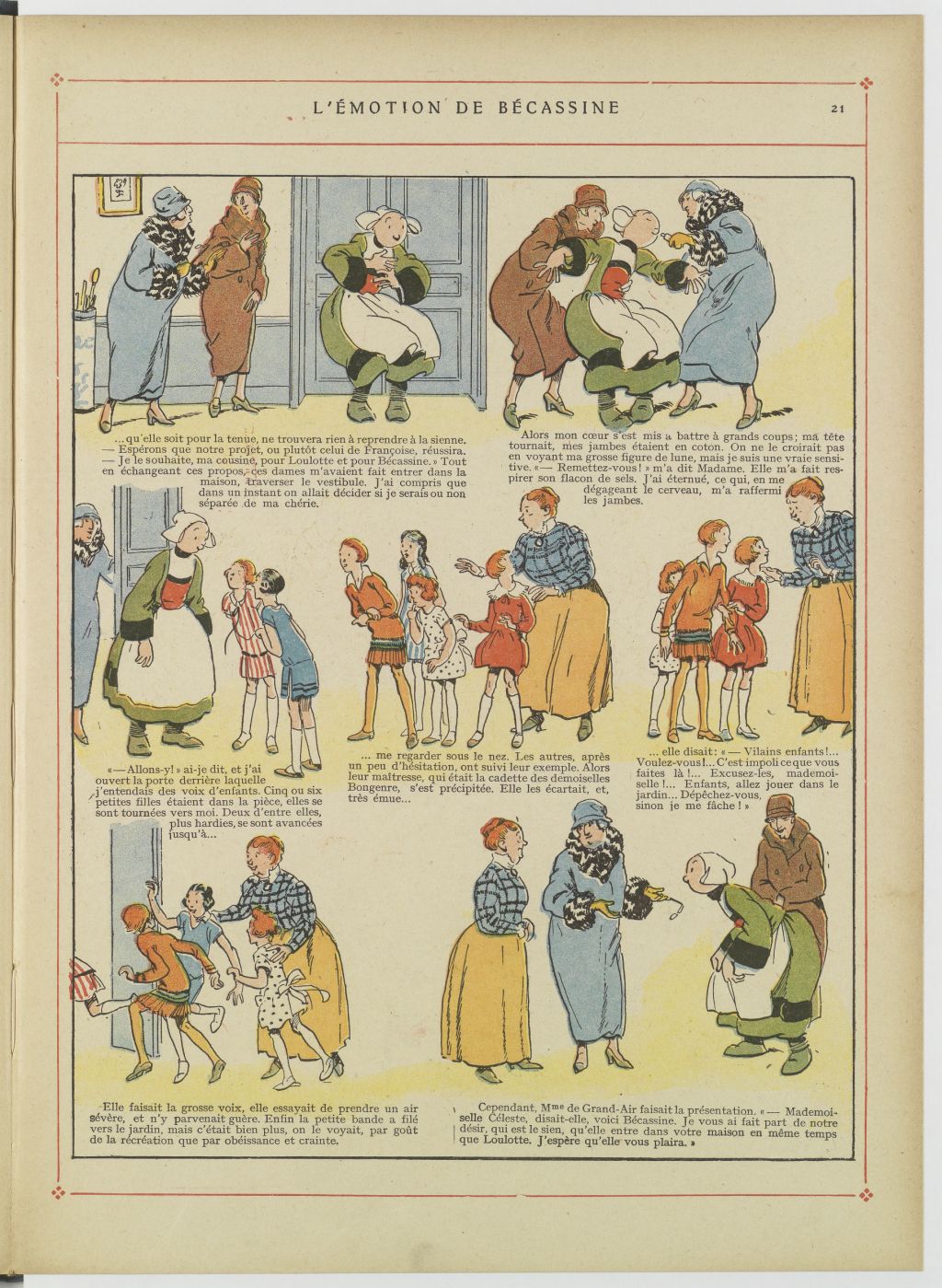 Bécassine – Bécassine au pensionnat (1928), page 22. Caumery & J.-P. Pinchon. Domaine public. Source gallica.bnf.fr / BnF.