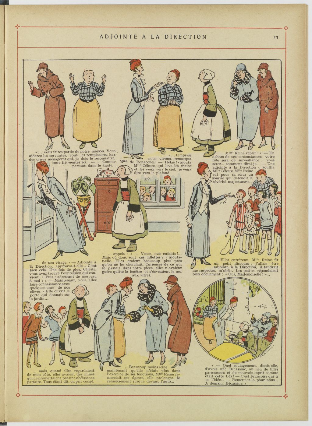 Bécassine – Bécassine au pensionnat (1928), page 24. Caumery & J.-P. Pinchon. Domaine public. Source gallica.bnf.fr / BnF.