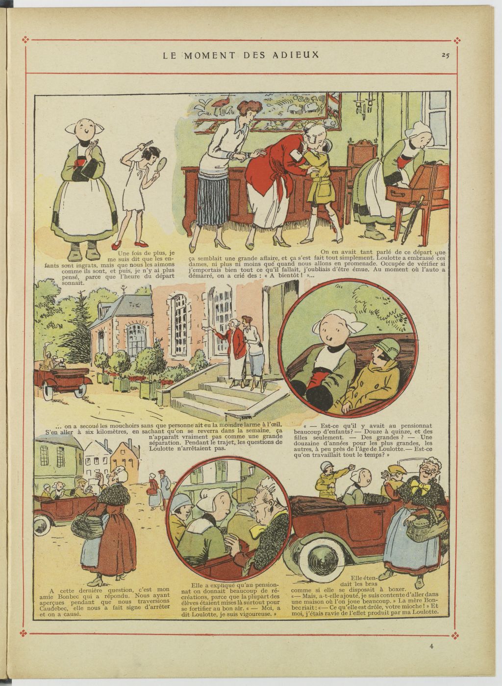 Bécassine – Bécassine au pensionnat (1928), page 26. Caumery & J.-P. Pinchon. Domaine public. Source gallica.bnf.fr / BnF.