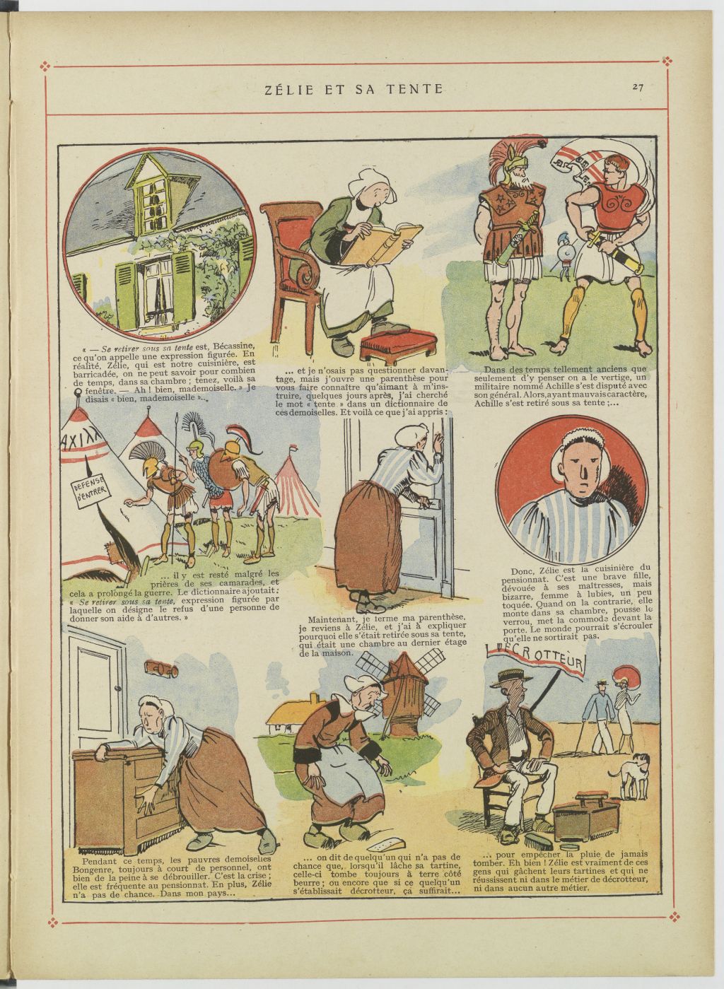 Bécassine – Bécassine au pensionnat (1928), page 28. Caumery & J.-P. Pinchon. Domaine public. Source gallica.bnf.fr / BnF.