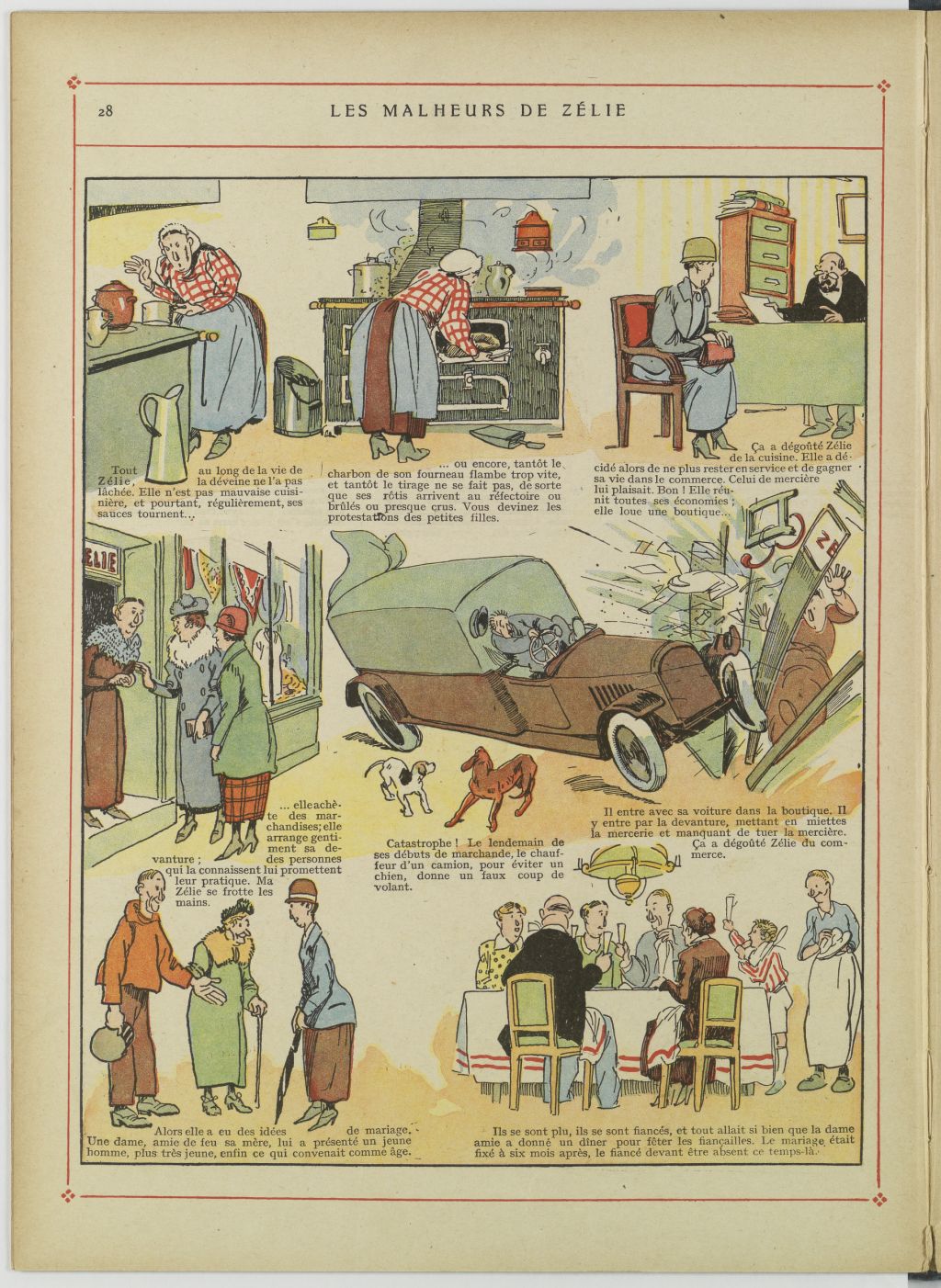 Bécassine – Bécassine au pensionnat (1928), page 29. Caumery & J.-P. Pinchon. Domaine public. Source gallica.bnf.fr / BnF.