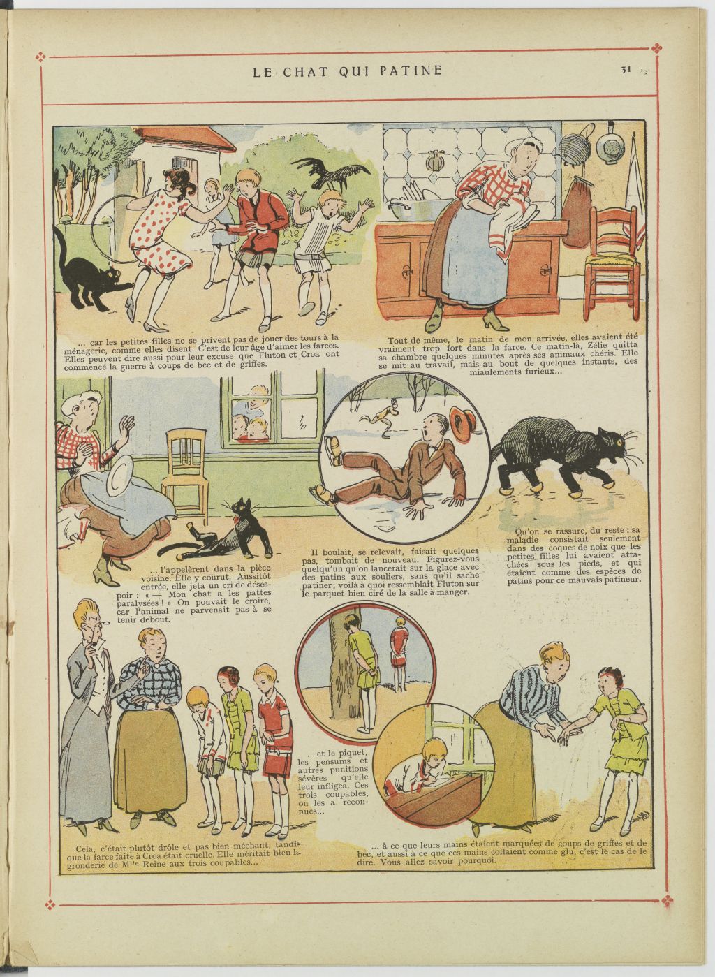Bécassine – Bécassine au pensionnat (1928), page 32. Caumery & J.-P. Pinchon. Domaine public. Source gallica.bnf.fr / BnF.
