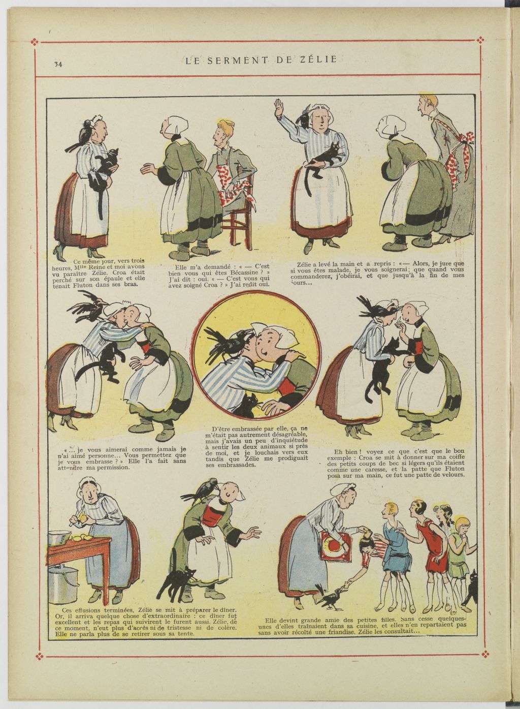 Bécassine – Bécassine au pensionnat (1928), page 35. Caumery & J.-P. Pinchon. Domaine public. Source gallica.bnf.fr / BnF.