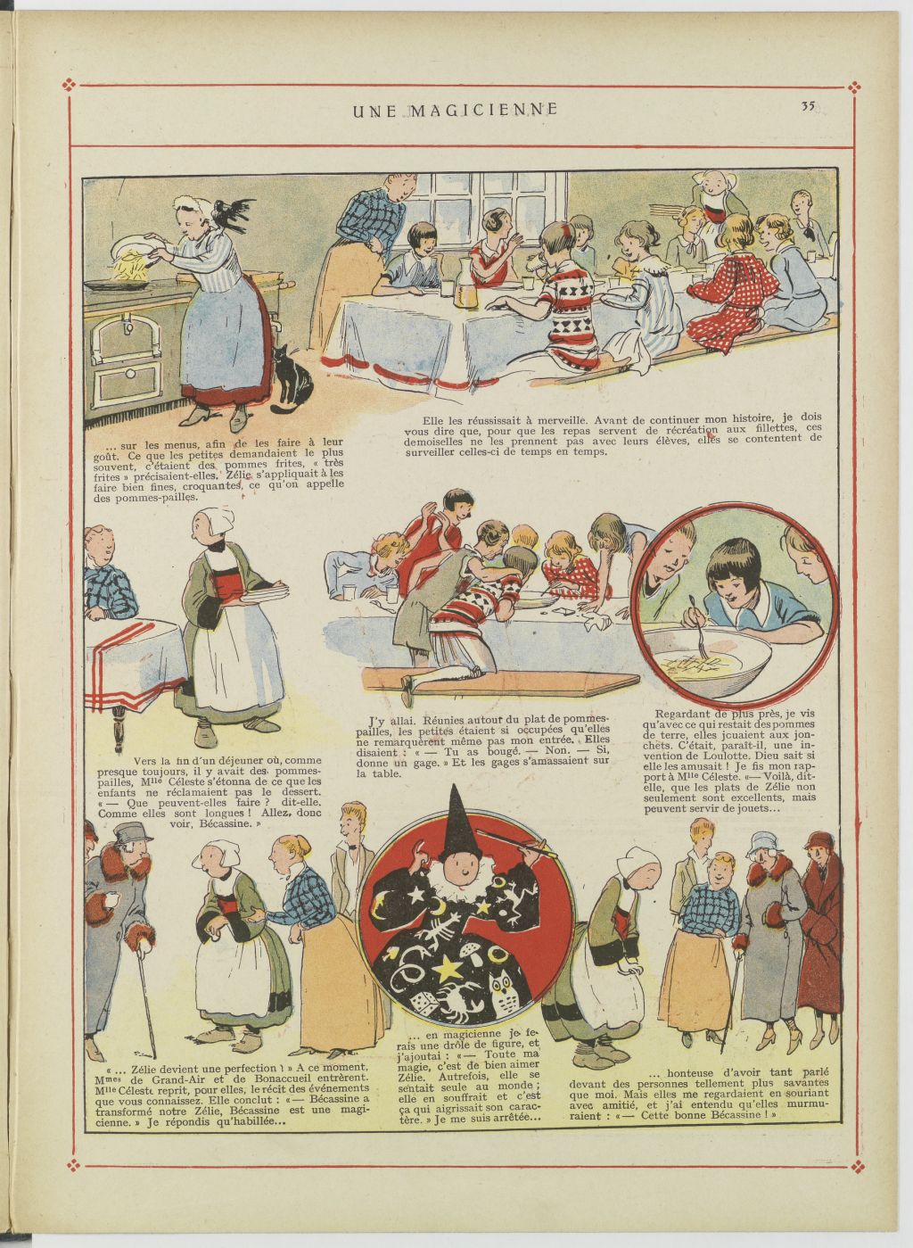 Bécassine – Bécassine au pensionnat (1928), page 36. Caumery & J.-P. Pinchon. Domaine public. Source gallica.bnf.fr / BnF.