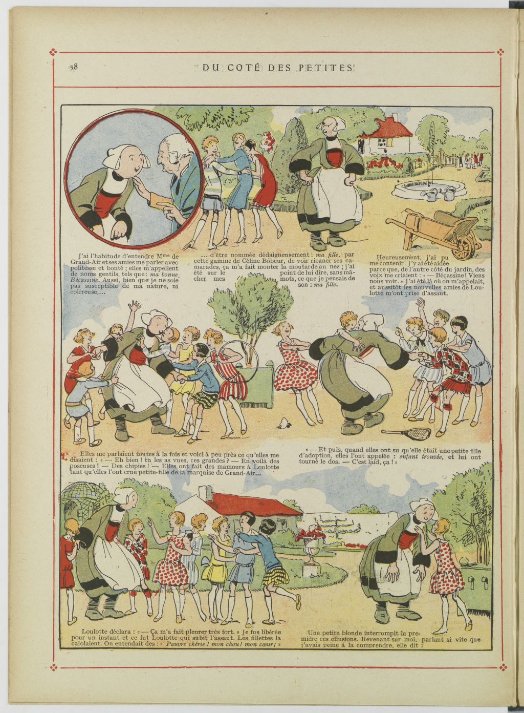 Bécassine – Bécassine au pensionnat (1928), page 39. Caumery & J.-P. Pinchon. Domaine public. Source gallica.bnf.fr / BnF.