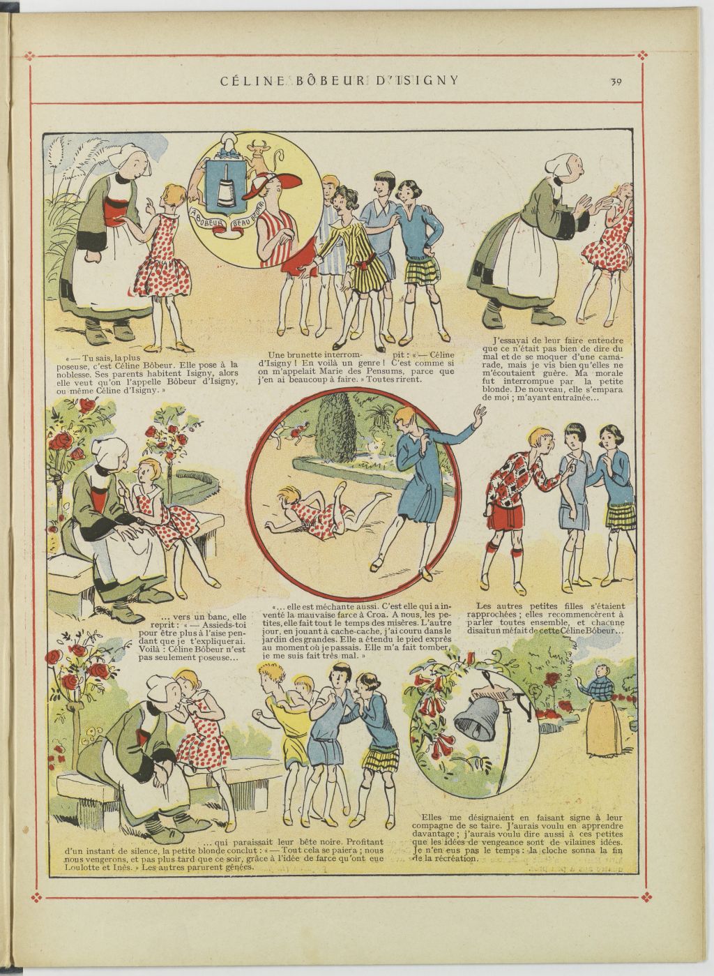 Bécassine – Bécassine au pensionnat (1928), page 40. Caumery & J.-P. Pinchon. Domaine public. Source gallica.bnf.fr / BnF.