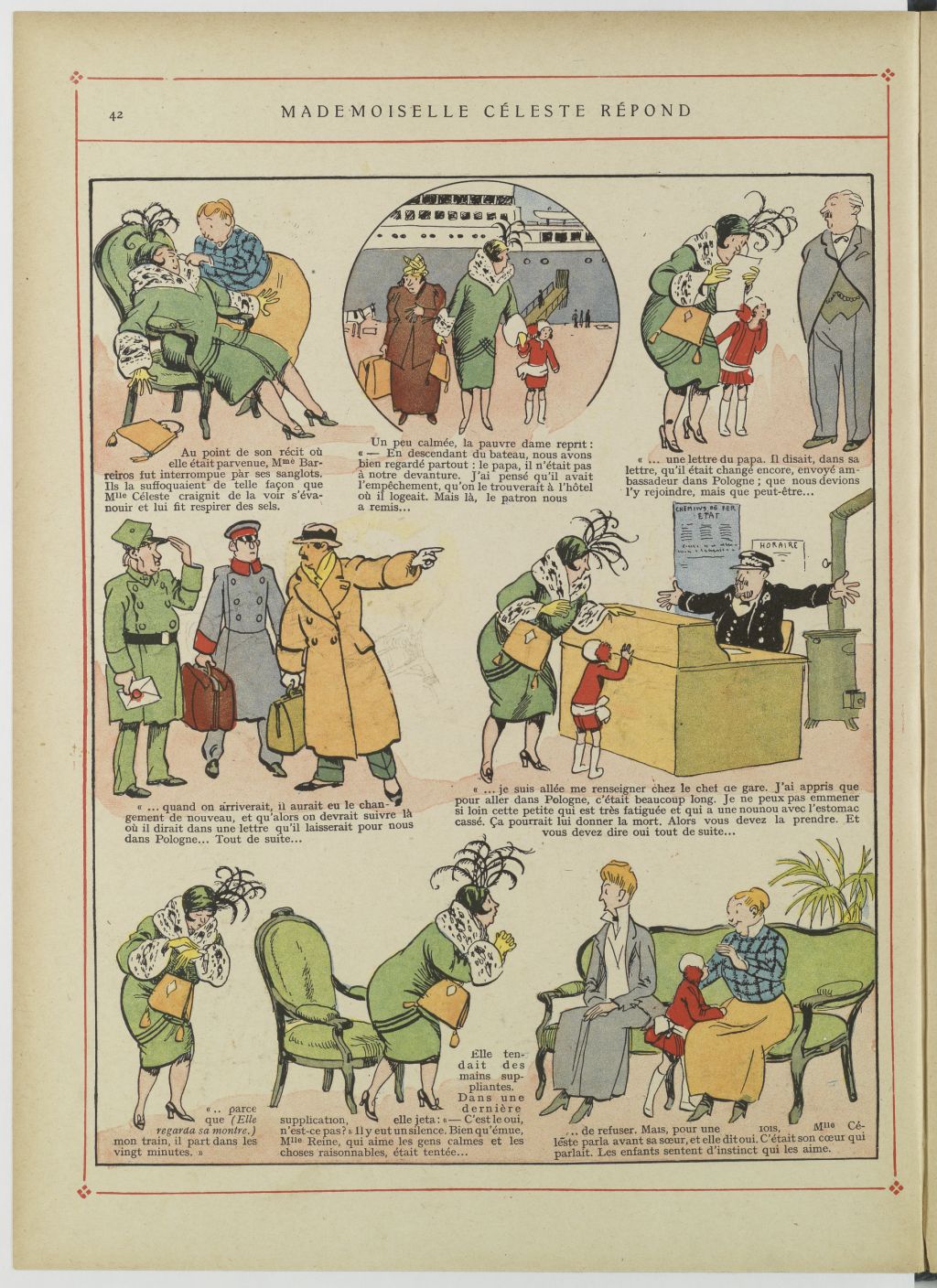 Bécassine – Bécassine au pensionnat (1928), page 43. Caumery & J.-P. Pinchon. Domaine public. Source gallica.bnf.fr / BnF.