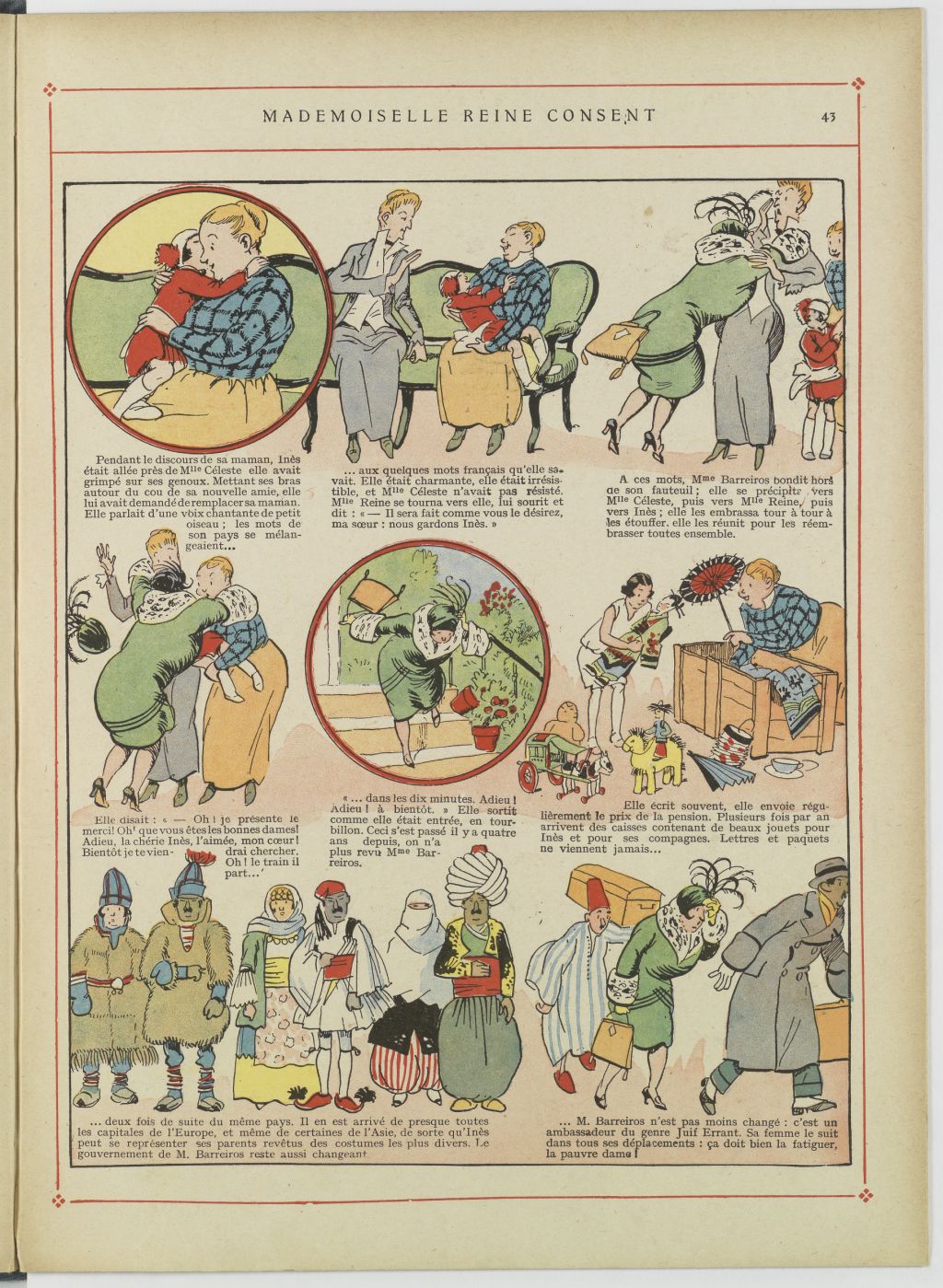 Bécassine – Bécassine au pensionnat (1928), page 44. Caumery & J.-P. Pinchon. Domaine public. Source gallica.bnf.fr / BnF.