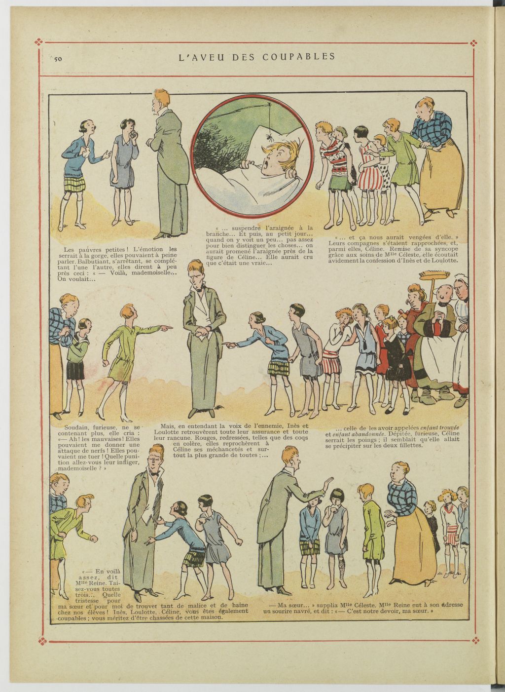 Bécassine – Bécassine au pensionnat (1928), page 51. Caumery & J.-P. Pinchon. Domaine public. Source gallica.bnf.fr / BnF.