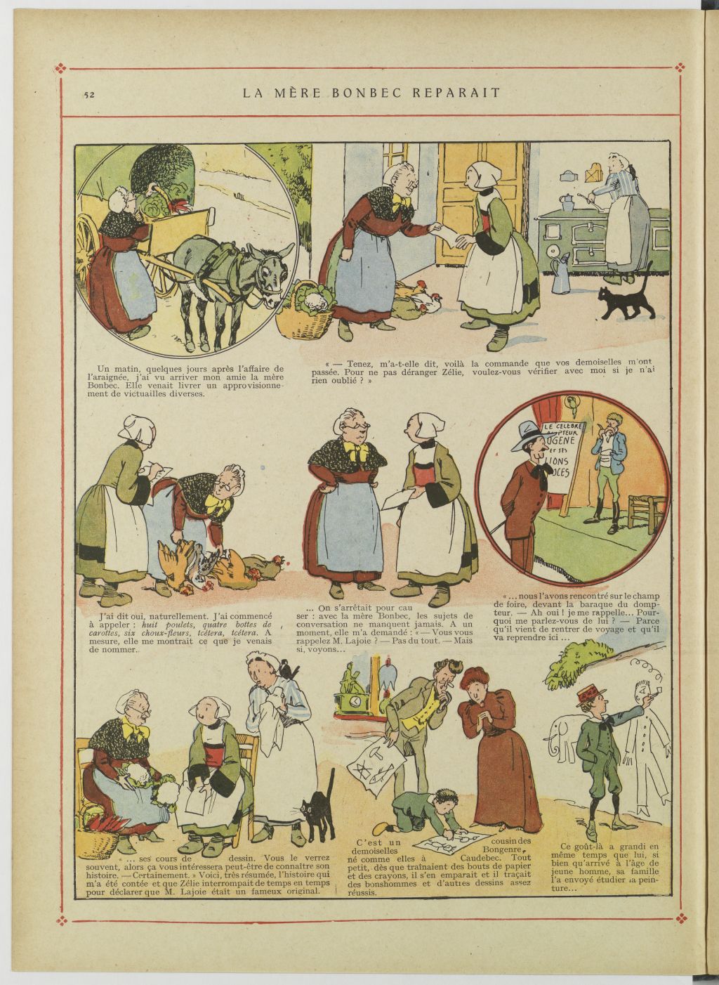 Bécassine – Bécassine au pensionnat (1928), page 53. Caumery & J.-P. Pinchon. Domaine public. Source gallica.bnf.fr / BnF.