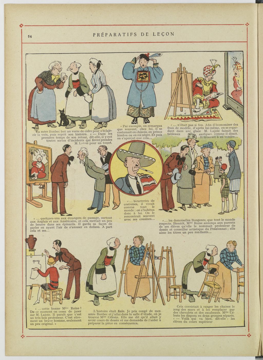 Bécassine – Bécassine au pensionnat (1928), page 55. Caumery & J.-P. Pinchon. Domaine public. Source gallica.bnf.fr / BnF.