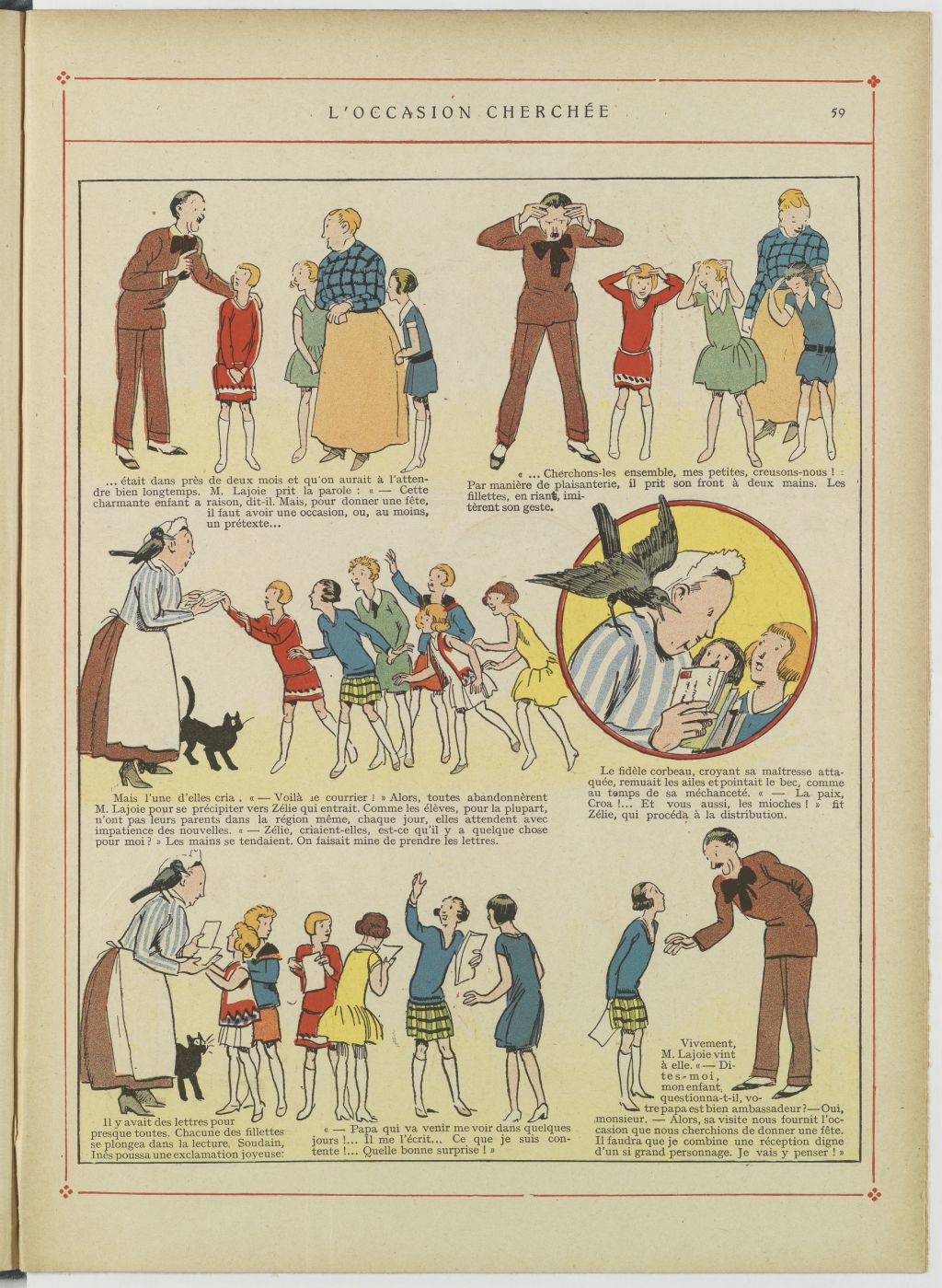 Bécassine – Bécassine au pensionnat (1928), page 60. Caumery & J.-P. Pinchon. Domaine public. Source gallica.bnf.fr / BnF.