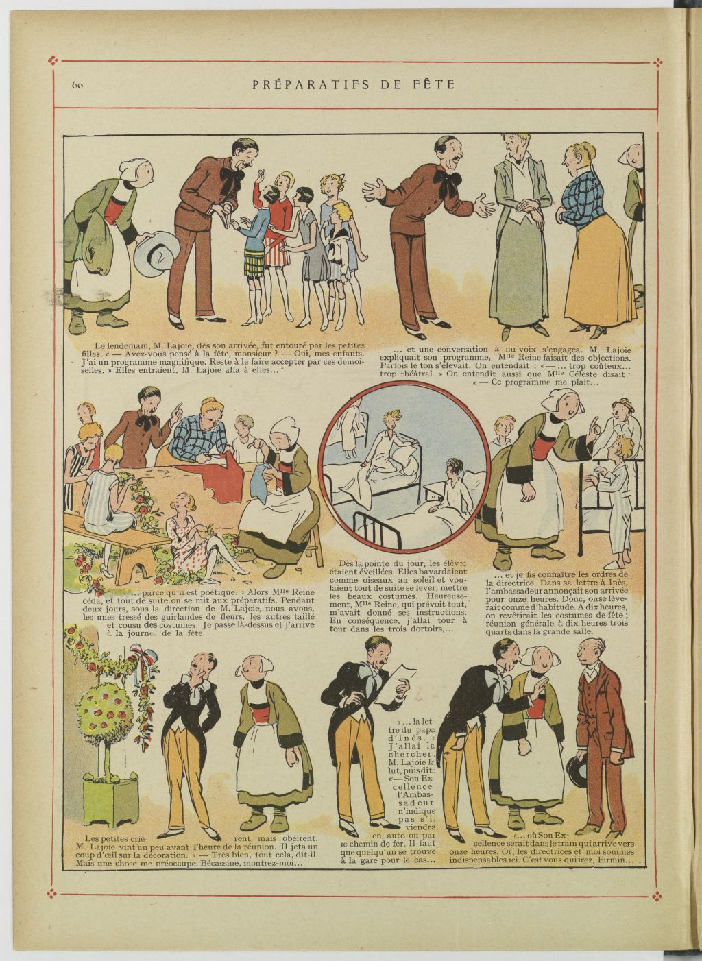 Bécassine – Bécassine au pensionnat (1928), page 61. Caumery & J.-P. Pinchon. Domaine public. Source gallica.bnf.fr / BnF.
