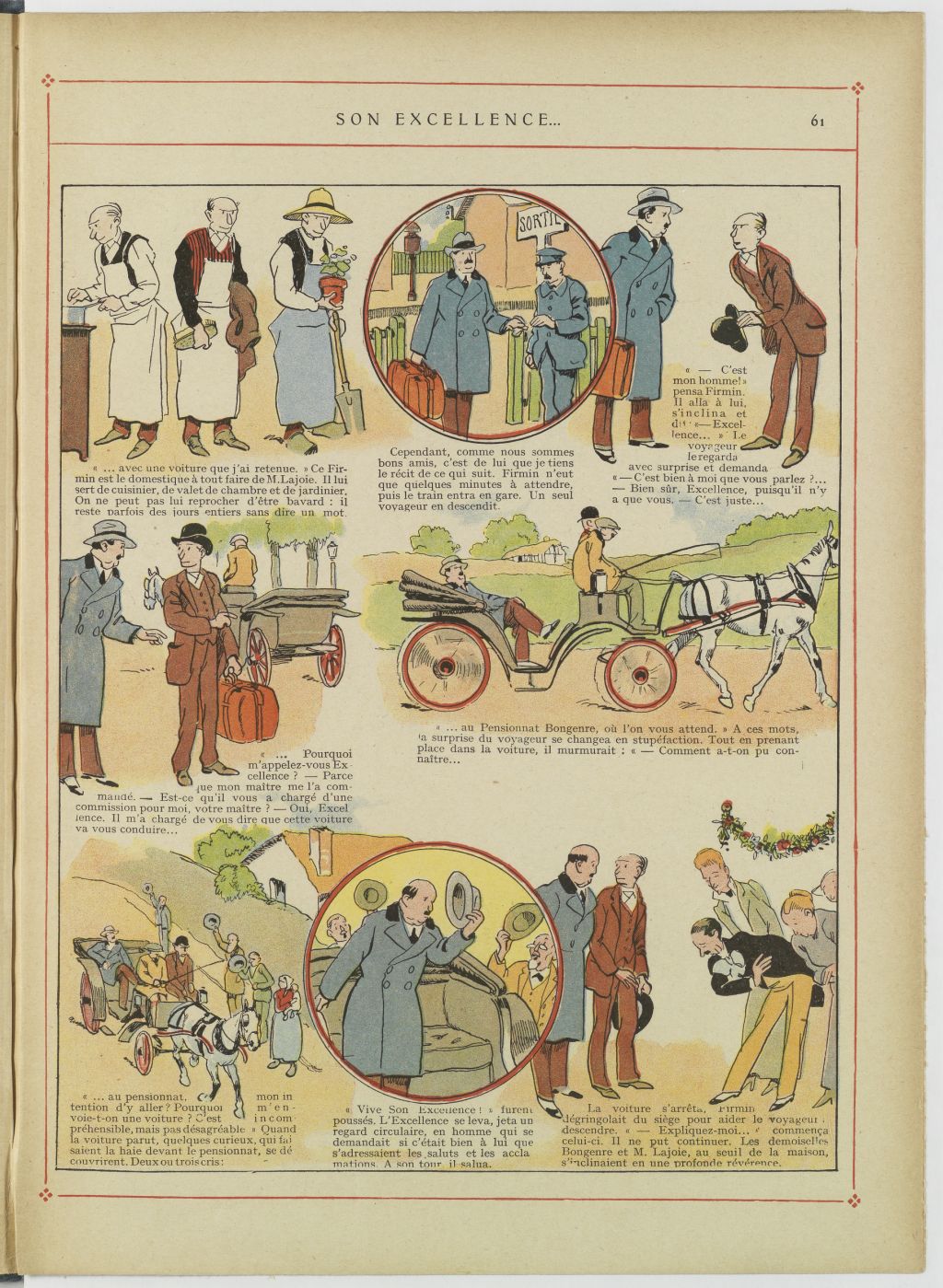 Bécassine – Bécassine au pensionnat (1928), page 62. Caumery & J.-P. Pinchon. Domaine public. Source gallica.bnf.fr / BnF.