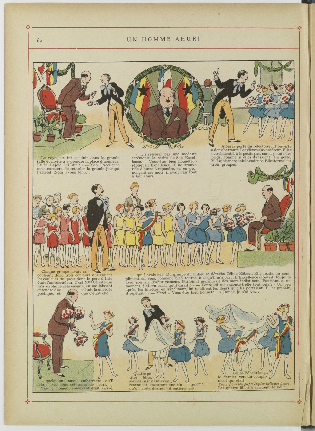 Bécassine – Bécassine au pensionnat (1928), page 63. Caumery & J.-P. Pinchon. Domaine public. Source gallica.bnf.fr / BnF.