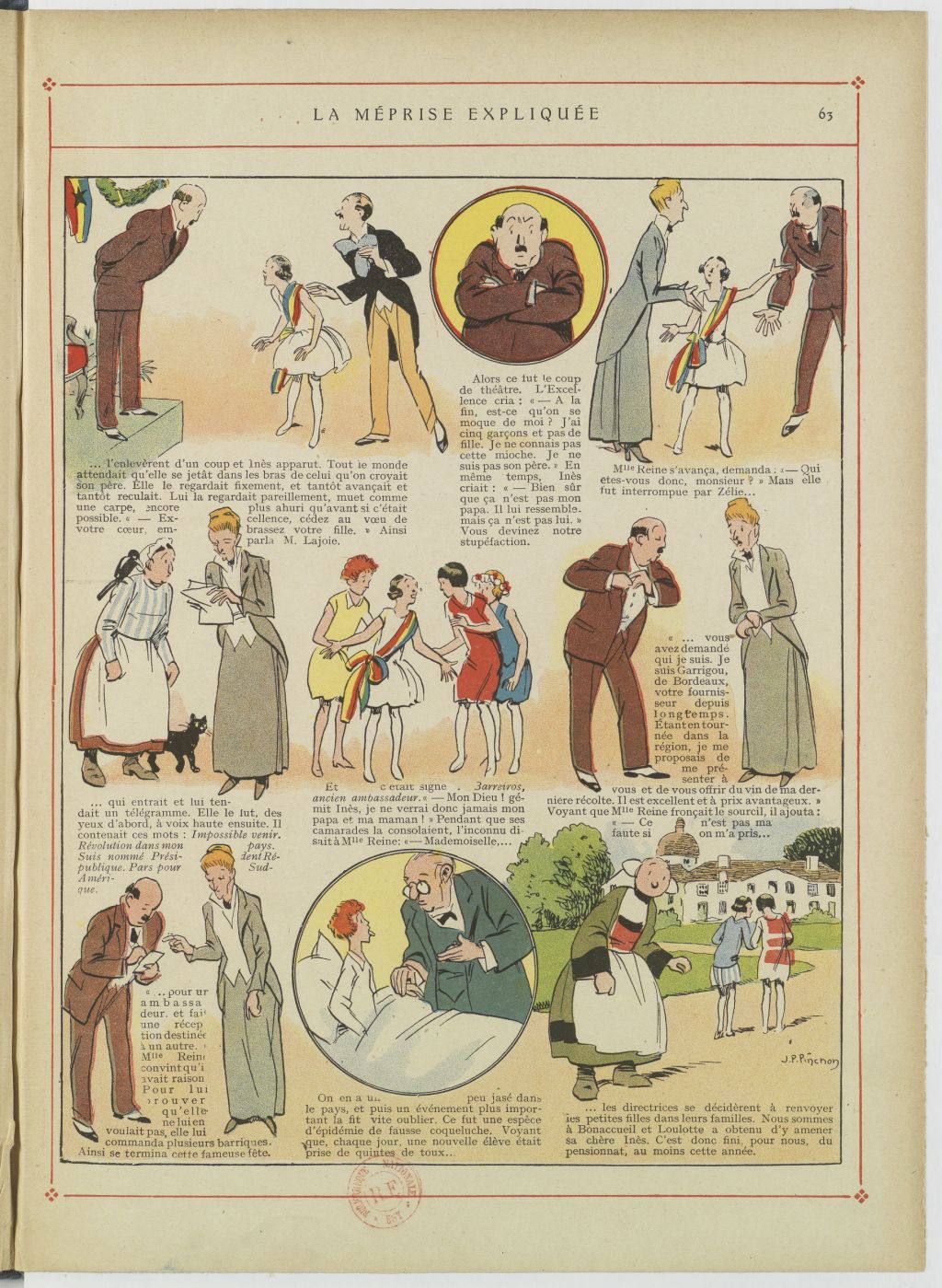 Bécassine – Bécassine au pensionnat (1928), page 64. Caumery & J.-P. Pinchon. Domaine public. Source gallica.bnf.fr / BnF.
