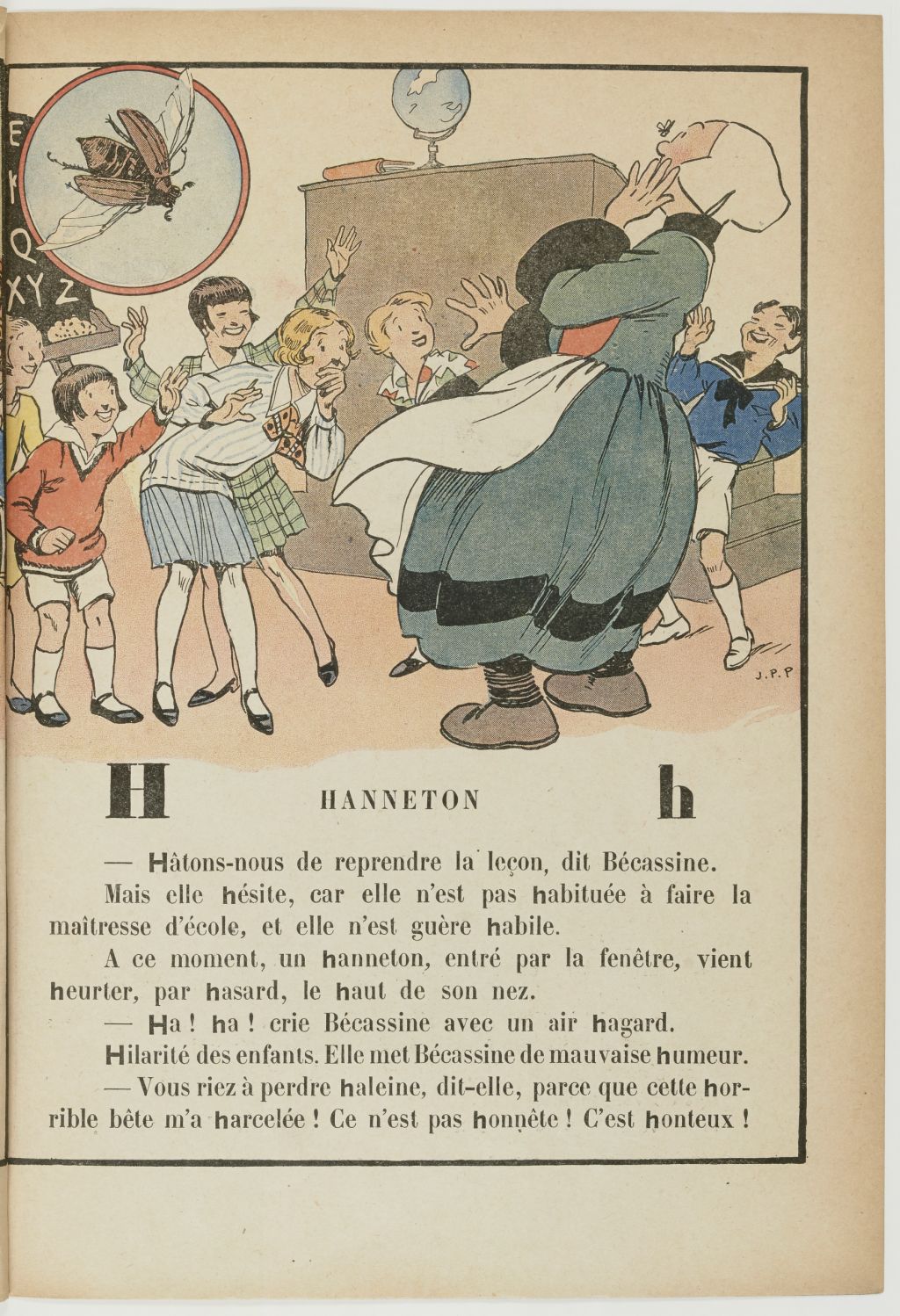 Bécassine – Bécassine, maîtresse d'école (1929), page 13. Caumery & J.-P. Pinchon. Domaine public. Source gallica.bnf.fr / BnF.