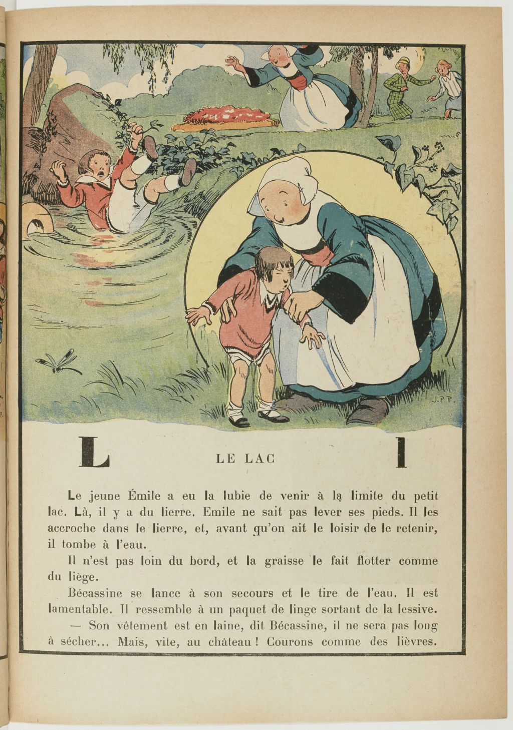 Bécassine – Bécassine, maîtresse d'école (1929), page 17. Caumery & J.-P. Pinchon. Domaine public. Source gallica.bnf.fr / BnF.