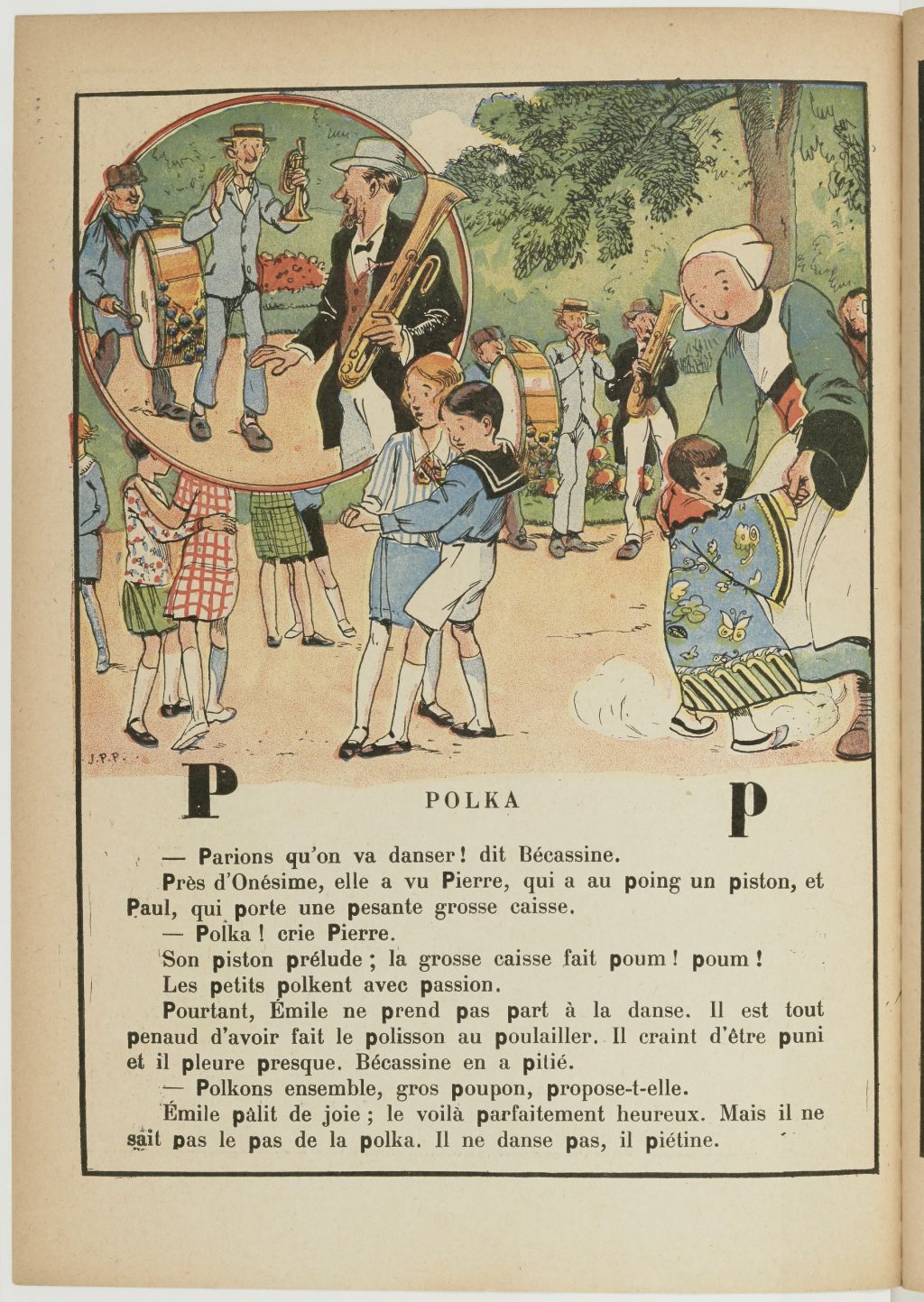 Bécassine – Bécassine, maîtresse d'école (1929), page 22. Caumery & J.-P. Pinchon. Domaine public. Source gallica.bnf.fr / BnF.
