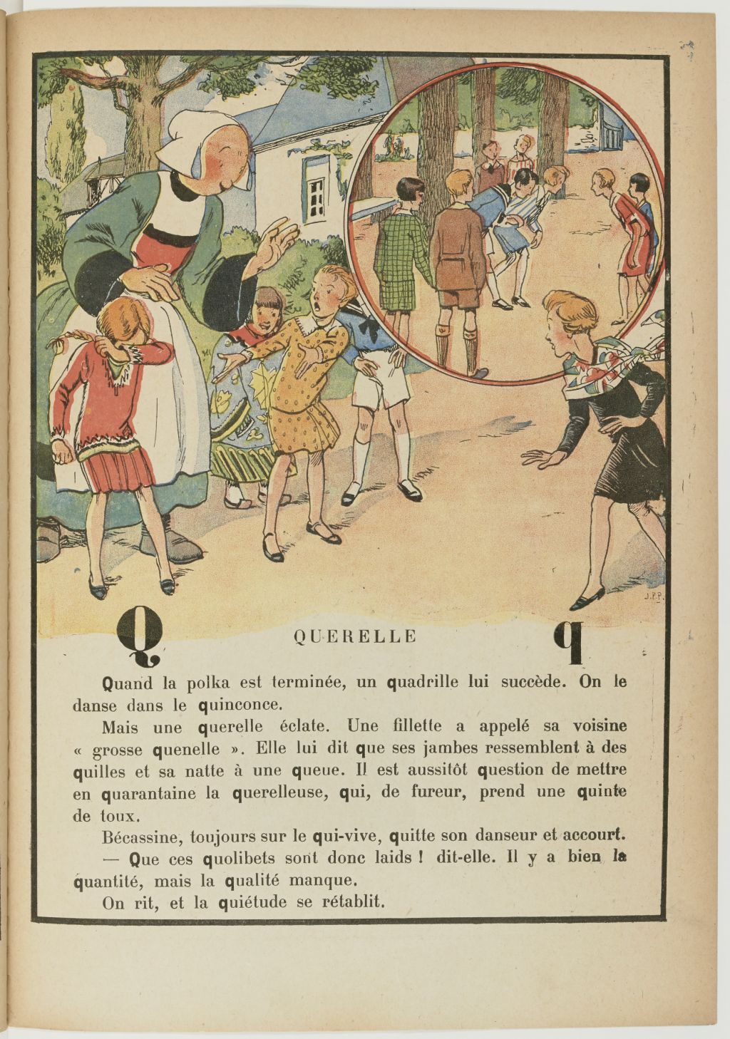 Bécassine – Bécassine, maîtresse d'école (1929), page 23. Caumery & J.-P. Pinchon. Domaine public. Source gallica.bnf.fr / BnF.