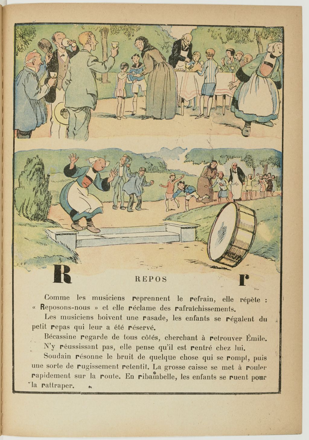 Bécassine – Bécassine, maîtresse d'école (1929), page 25. Caumery & J.-P. Pinchon. Domaine public. Source gallica.bnf.fr / BnF.