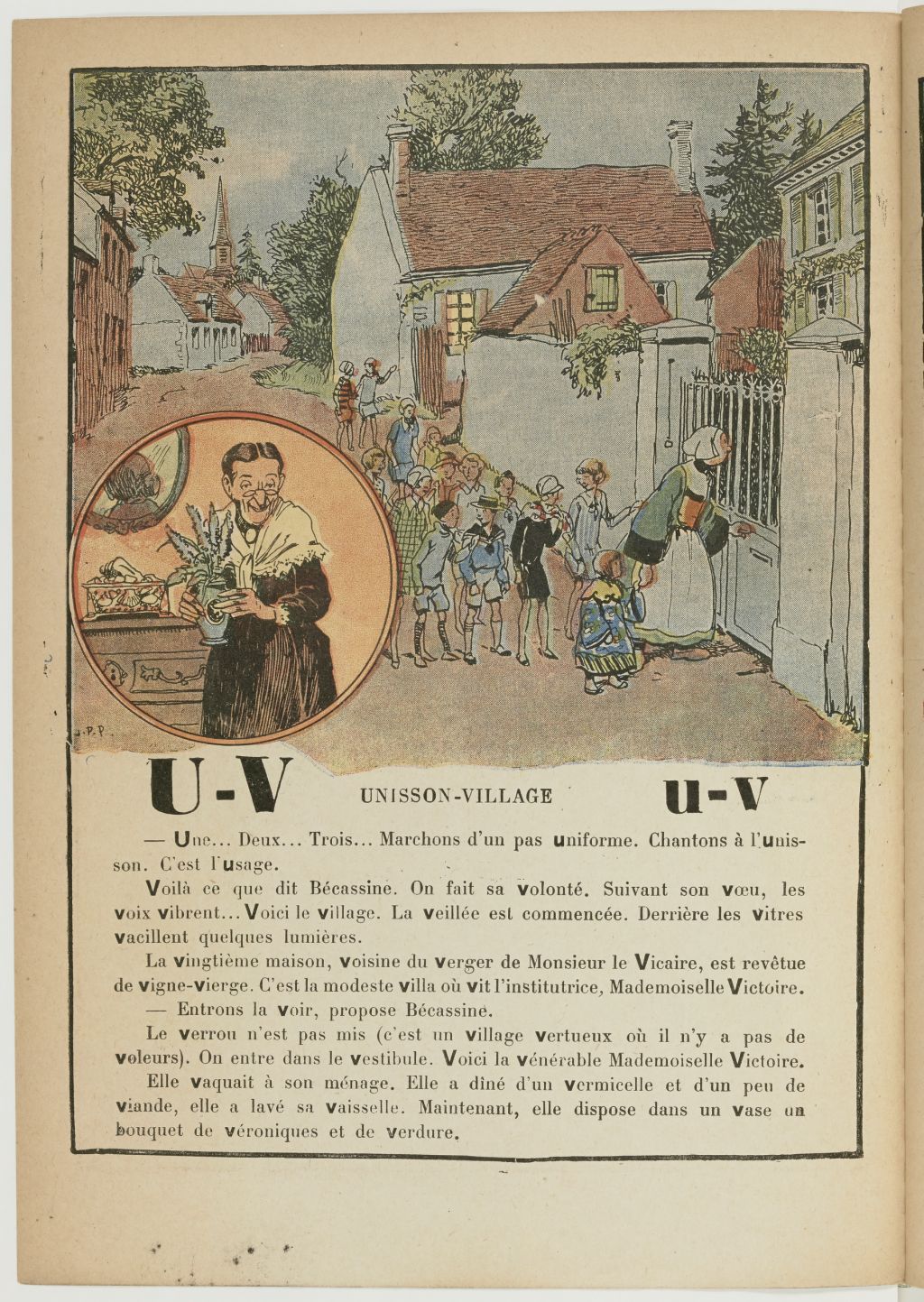 Bécassine – Bécassine, maîtresse d'école (1929), page 30. Caumery & J.-P. Pinchon. Domaine public. Source gallica.bnf.fr / BnF.