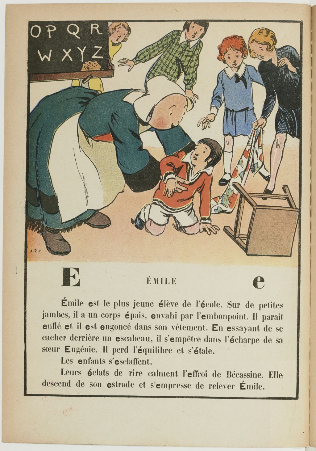 Bécassine – Bécassine, maîtresse d'école (1929), page 10. Caumery & J.-P. Pinchon. Domaine public. Source gallica.bnf.fr / BnF.