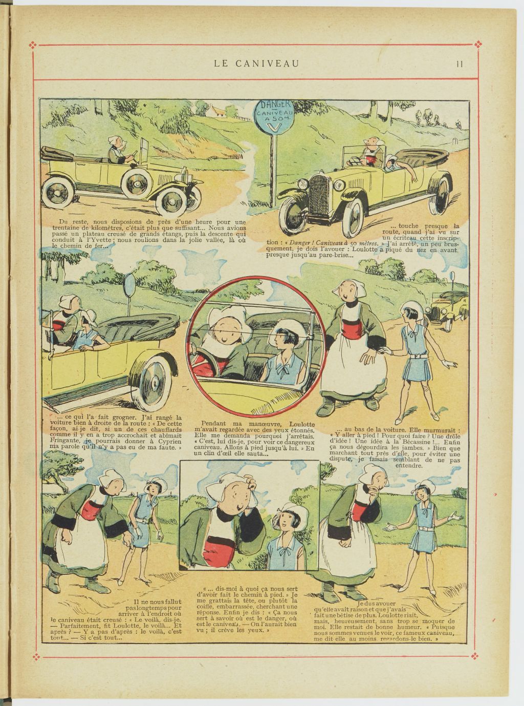 Bécassine – Bécassine en aéroplane (1930), page 12. Caumery & J.-P. Pinchon. Domaine public. Source gallica.bnf.fr / BnF.