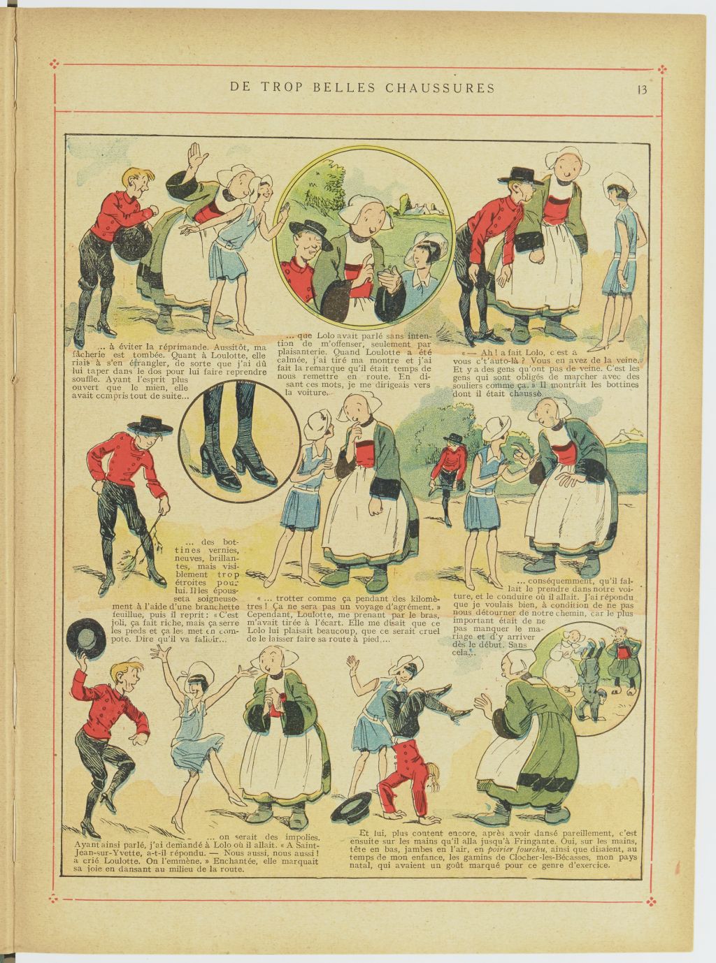 Bécassine – Bécassine en aéroplane (1930), page 14. Caumery & J.-P. Pinchon. Domaine public. Source gallica.bnf.fr / BnF.