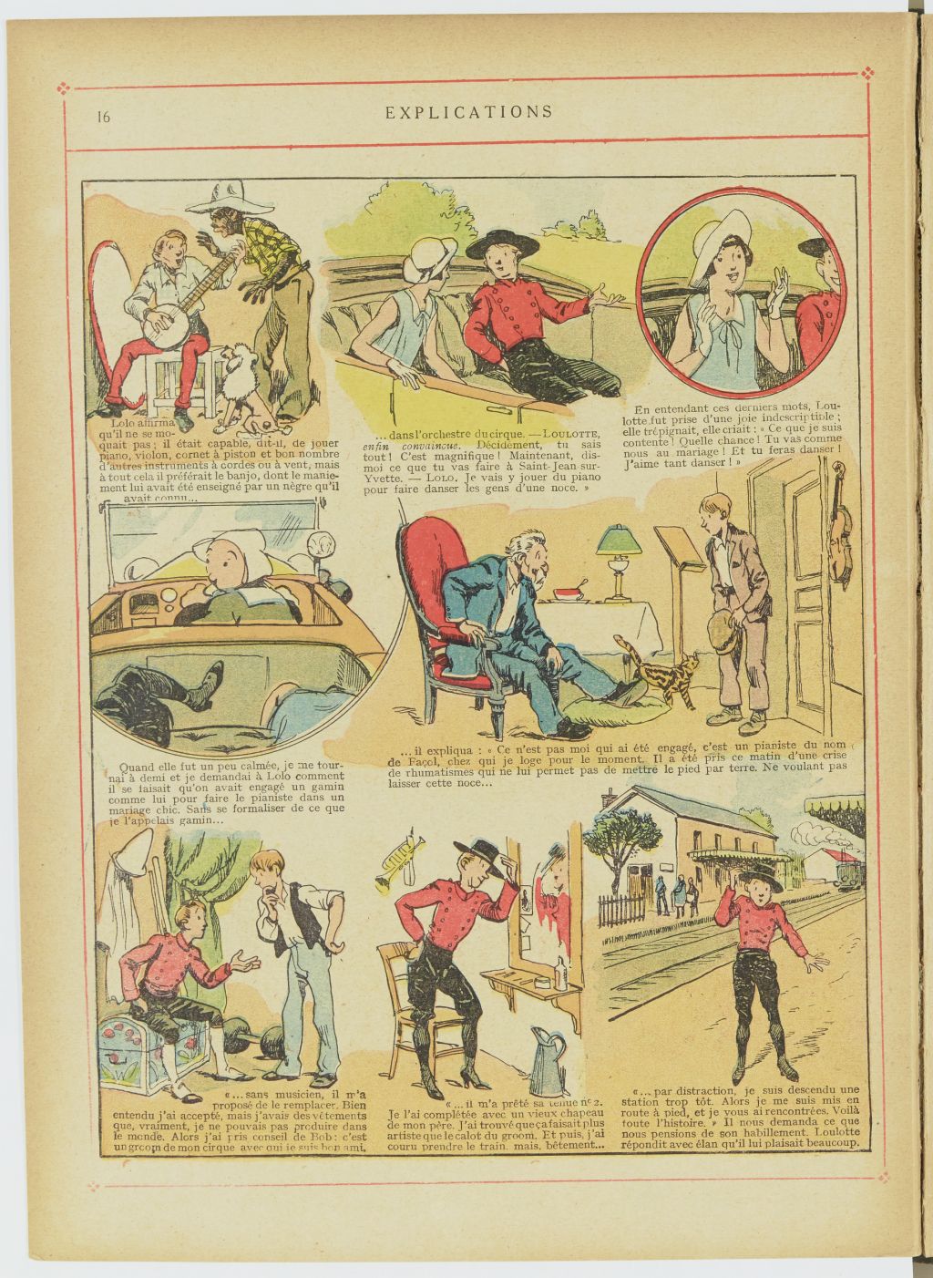 Bécassine – Bécassine en aéroplane (1930), page 17. Caumery & J.-P. Pinchon. Domaine public. Source gallica.bnf.fr / BnF.