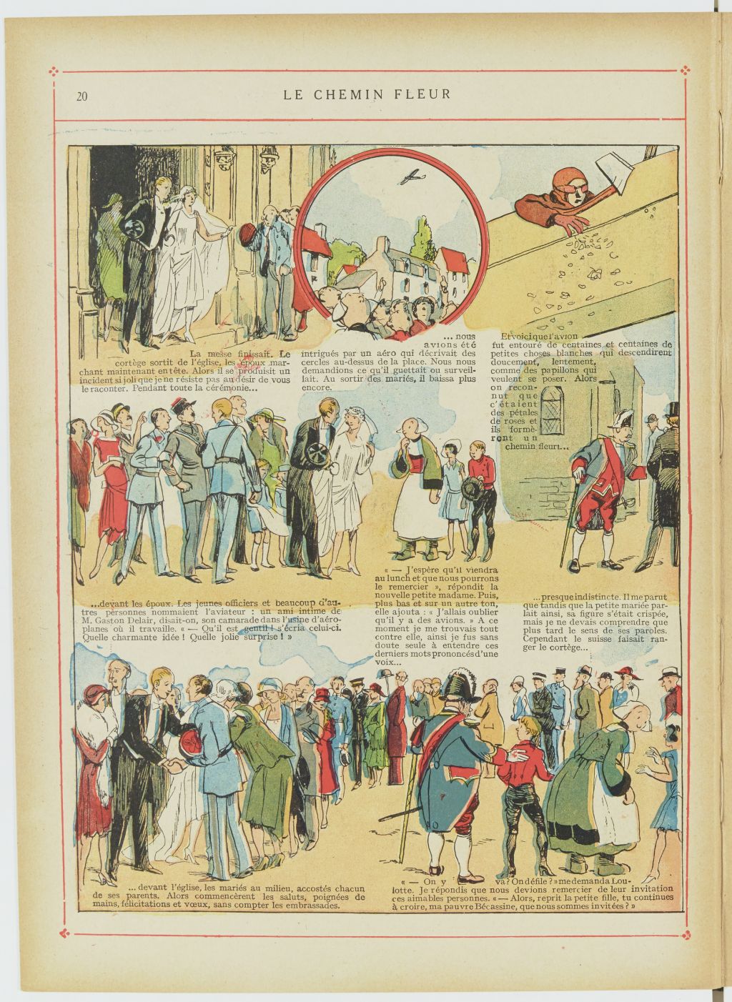 Bécassine – Bécassine en aéroplane (1930), page 21. Caumery & J.-P. Pinchon. Domaine public. Source gallica.bnf.fr / BnF.