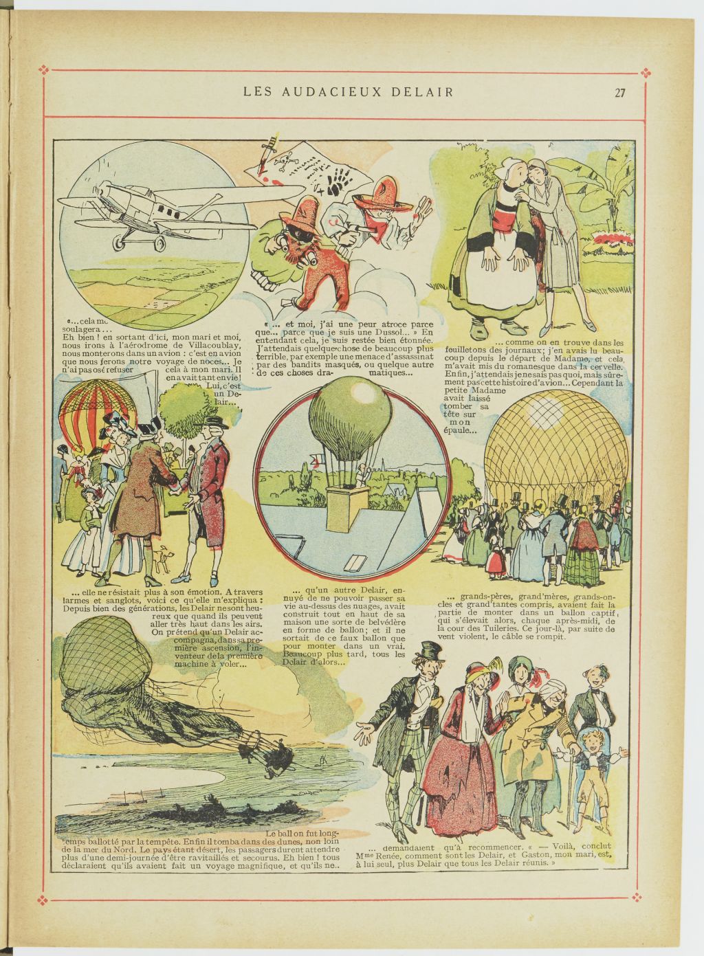 Bécassine – Bécassine en aéroplane (1930), page 28. Caumery & J.-P. Pinchon. Domaine public. Source gallica.bnf.fr / BnF.