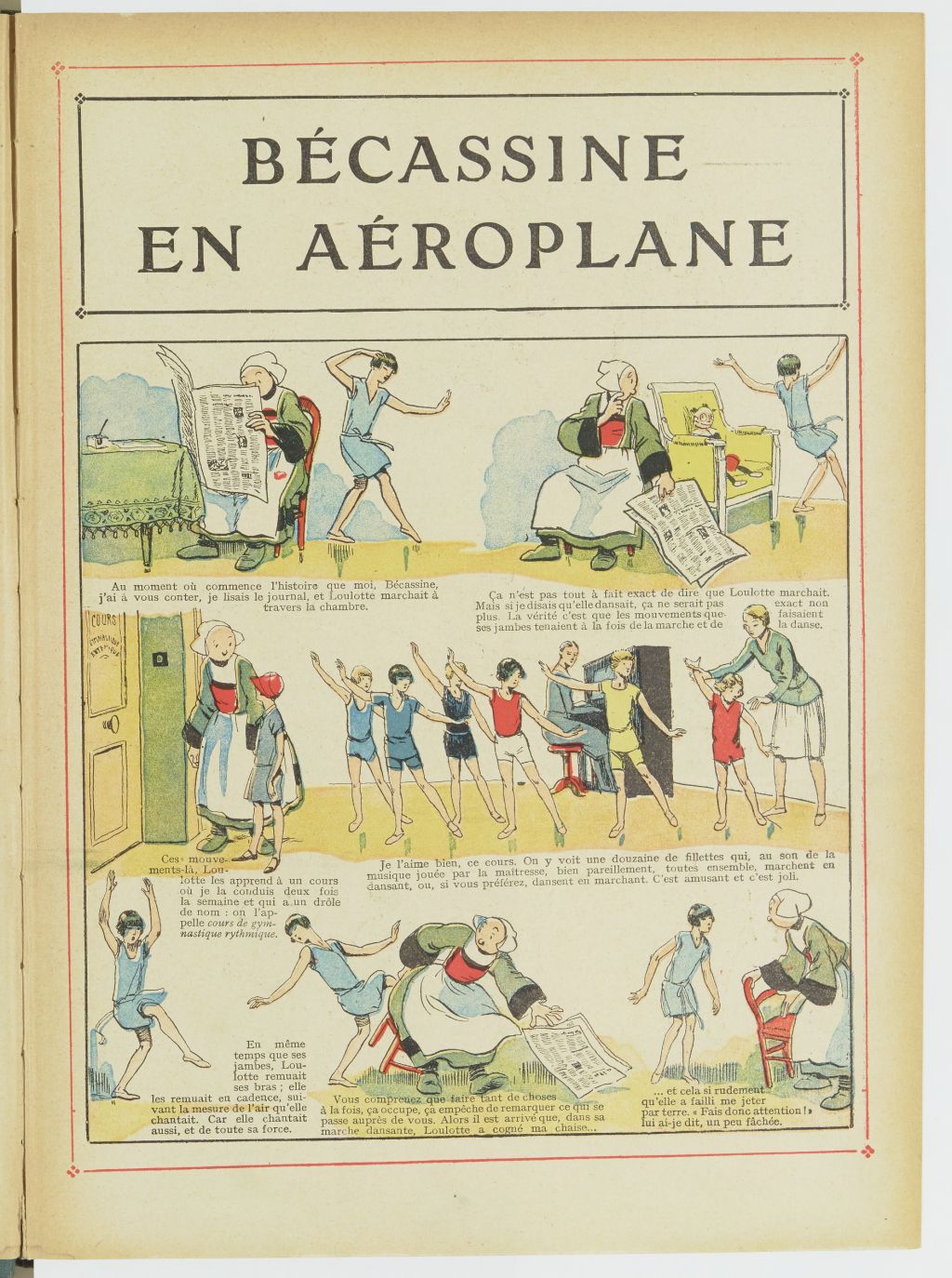 Bécassine – Bécassine en aéroplane (1930), page 4. Caumery & J.-P. Pinchon. Domaine public. Source gallica.bnf.fr / BnF.