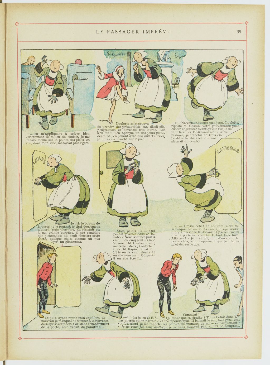 Bécassine – Bécassine en aéroplane (1930), page 40. Caumery & J.-P. Pinchon. Domaine public. Source gallica.bnf.fr / BnF.