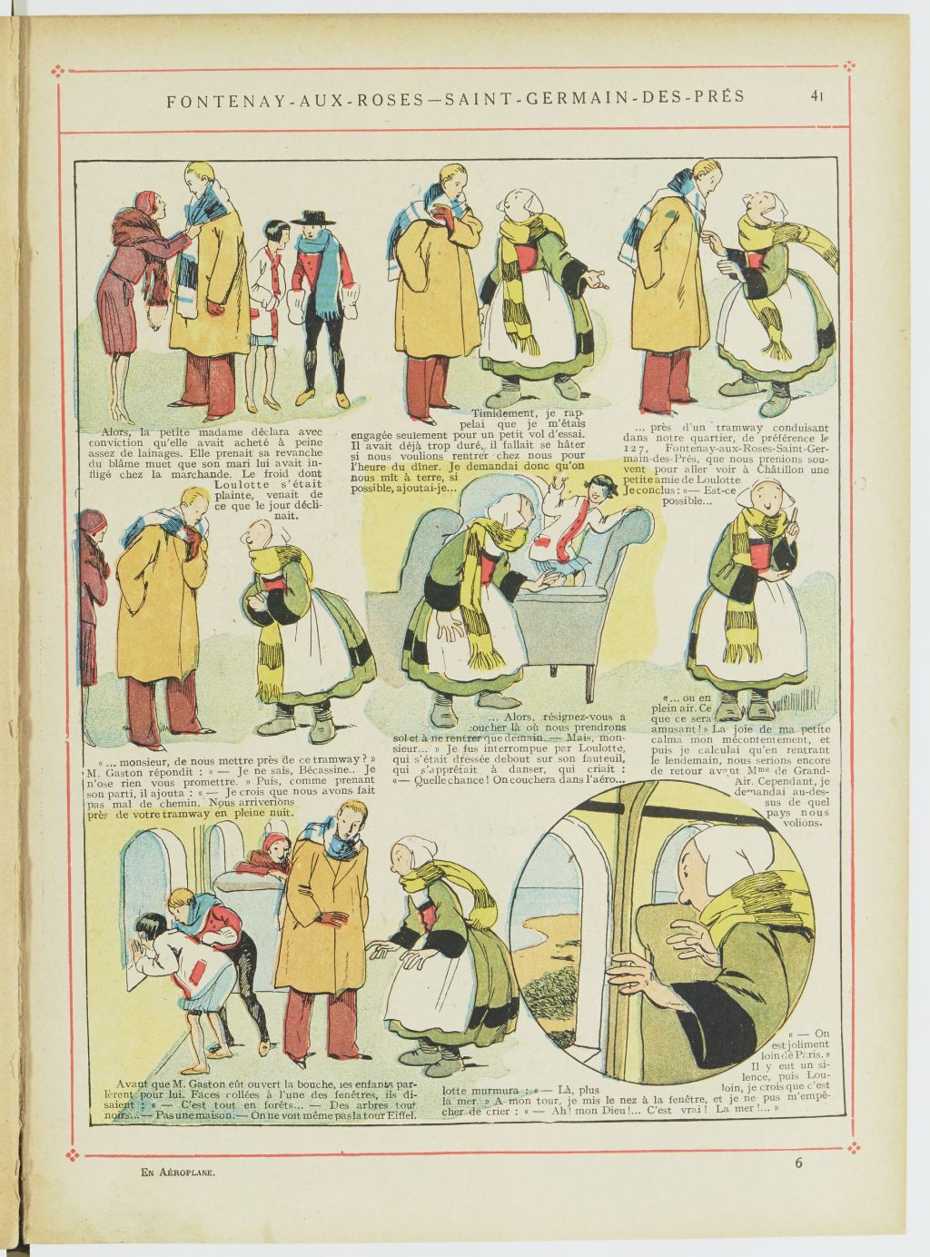 Bécassine – Bécassine en aéroplane (1930), page 42. Caumery & J.-P. Pinchon. Domaine public. Source gallica.bnf.fr / BnF.