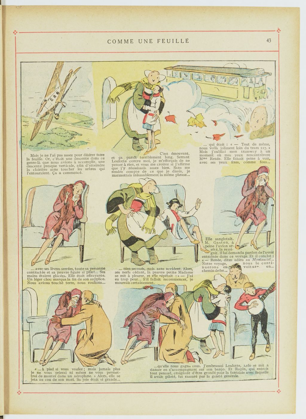 Bécassine – Bécassine en aéroplane (1930), page 44. Caumery & J.-P. Pinchon. Domaine public. Source gallica.bnf.fr / BnF.