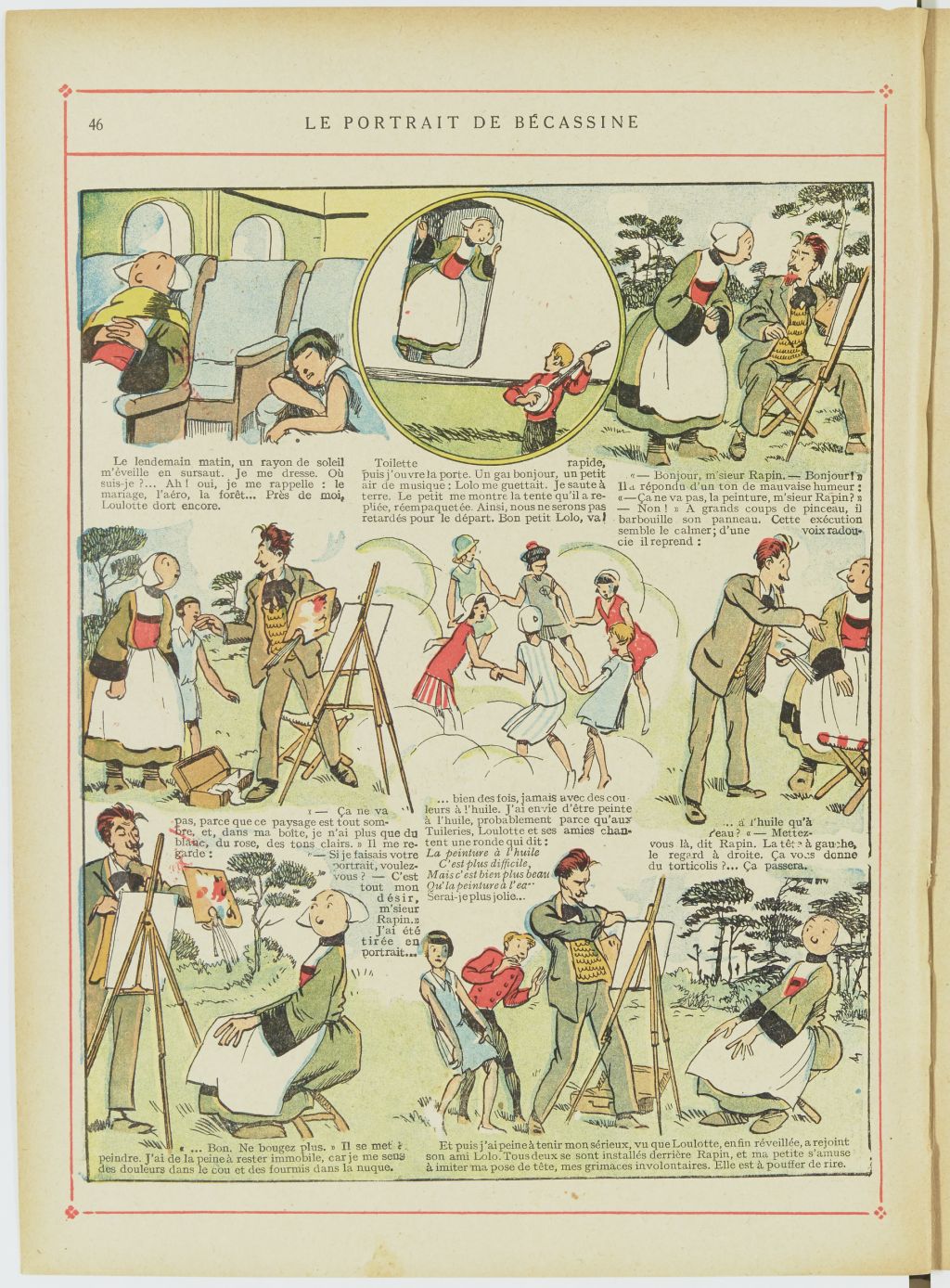 Bécassine – Bécassine en aéroplane (1930), page 47. Caumery & J.-P. Pinchon. Domaine public. Source gallica.bnf.fr / BnF.