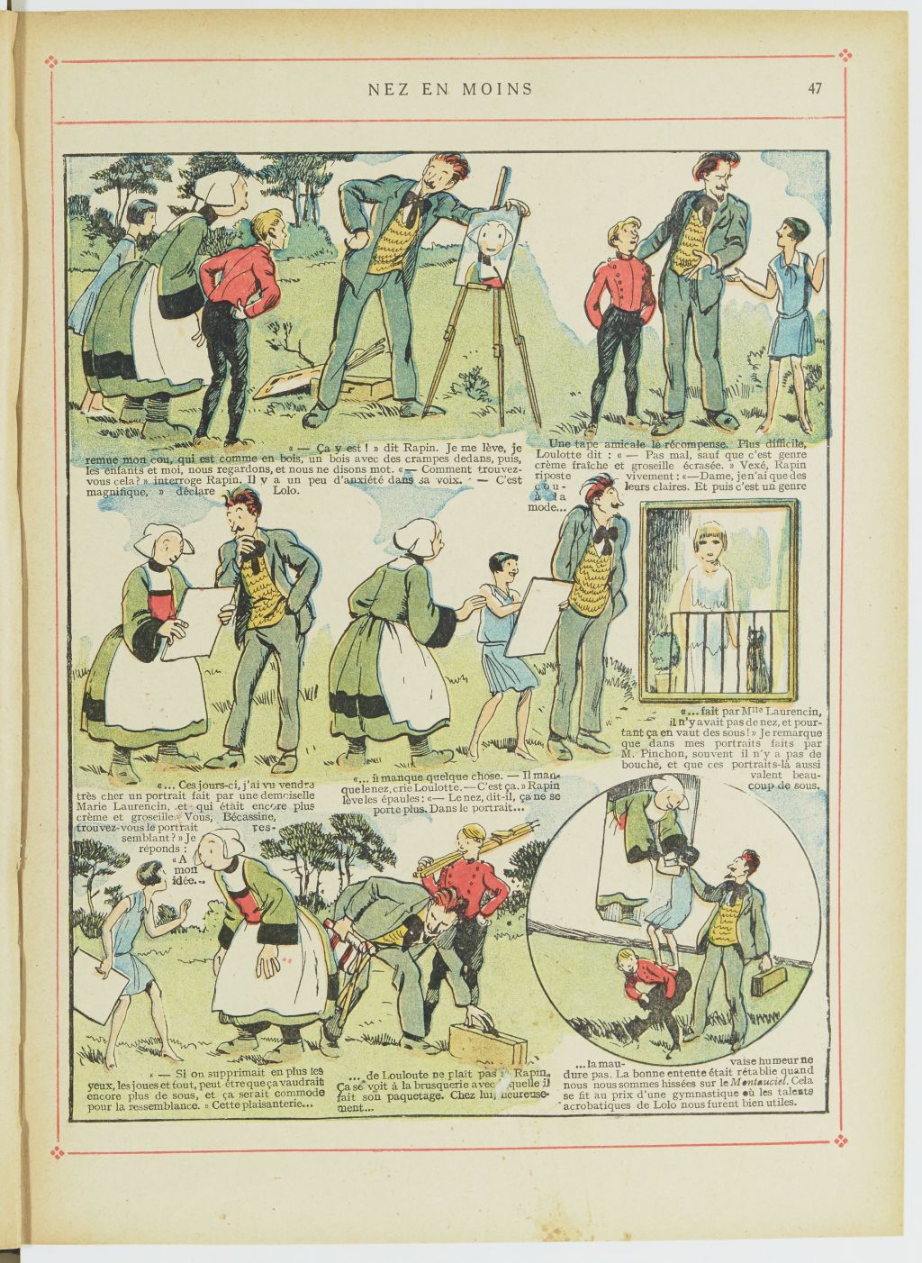Bécassine – Bécassine en aéroplane (1930), page 48. Caumery & J.-P. Pinchon. Domaine public. Source gallica.bnf.fr / BnF.