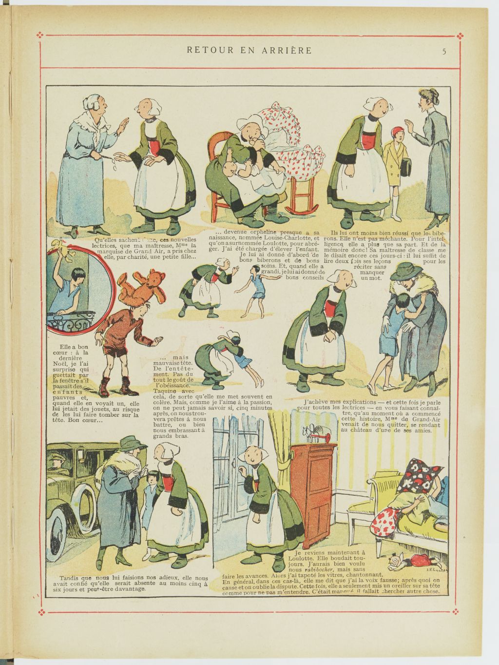 Bécassine – Bécassine en aéroplane (1930), page 6. Caumery & J.-P. Pinchon. Domaine public. Source gallica.bnf.fr / BnF.