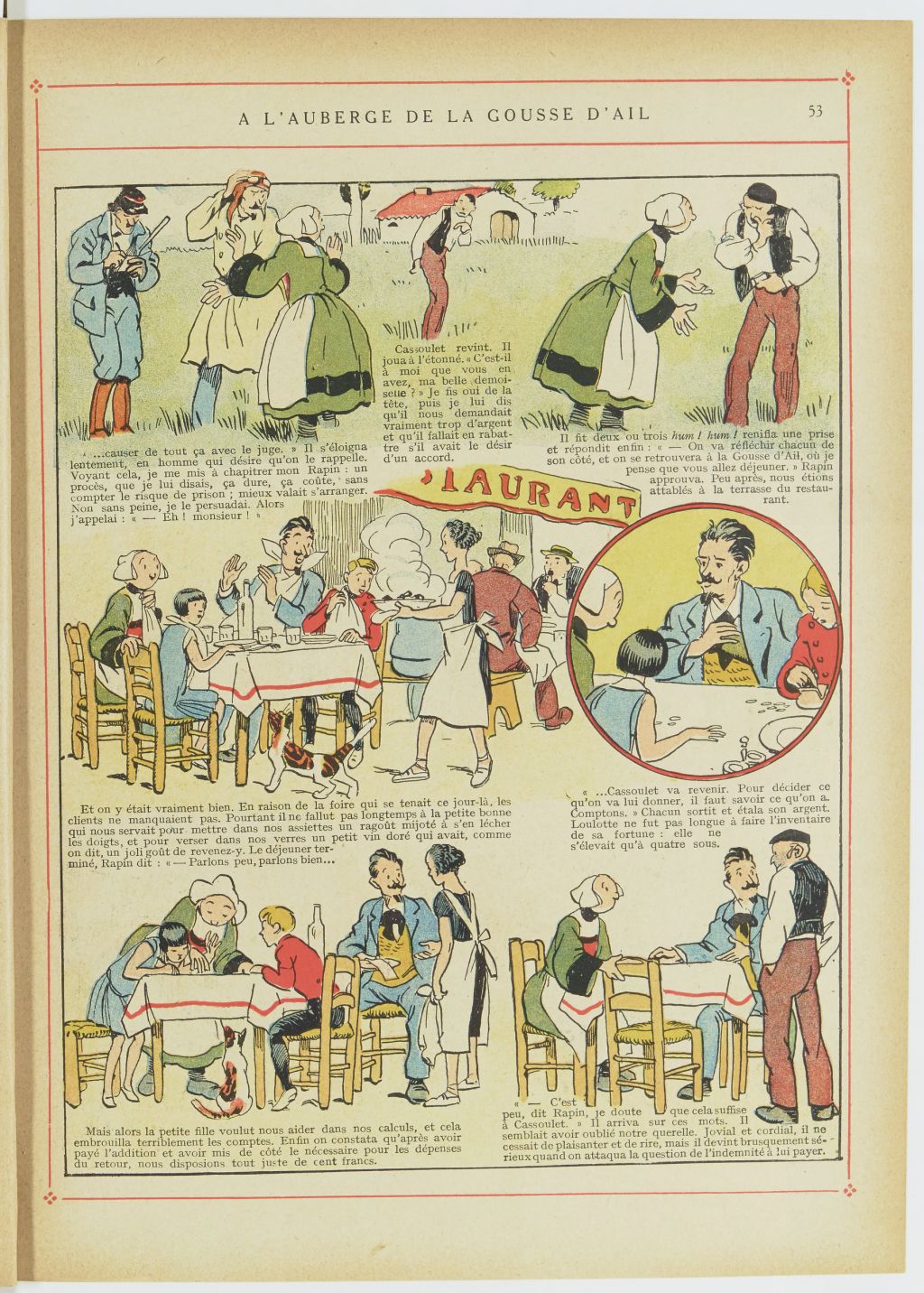 Bécassine – Bécassine en aéroplane (1930), page 54. Caumery & J.-P. Pinchon. Domaine public. Source gallica.bnf.fr / BnF.