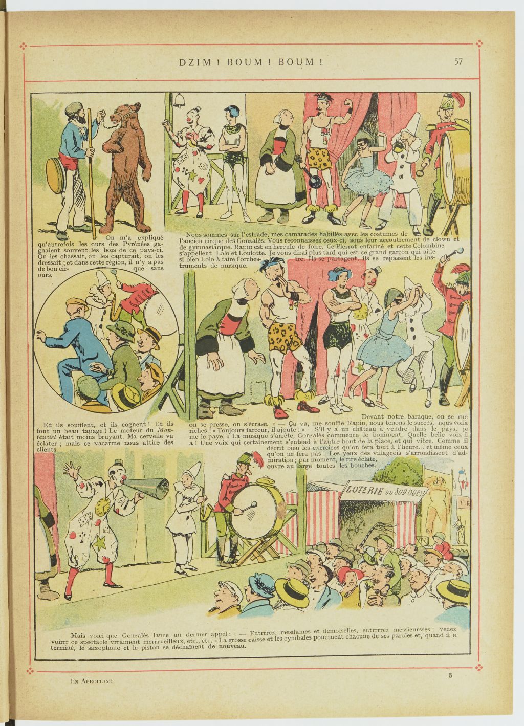 Bécassine – Bécassine en aéroplane (1930), page 58. Caumery & J.-P. Pinchon. Domaine public. Source gallica.bnf.fr / BnF.