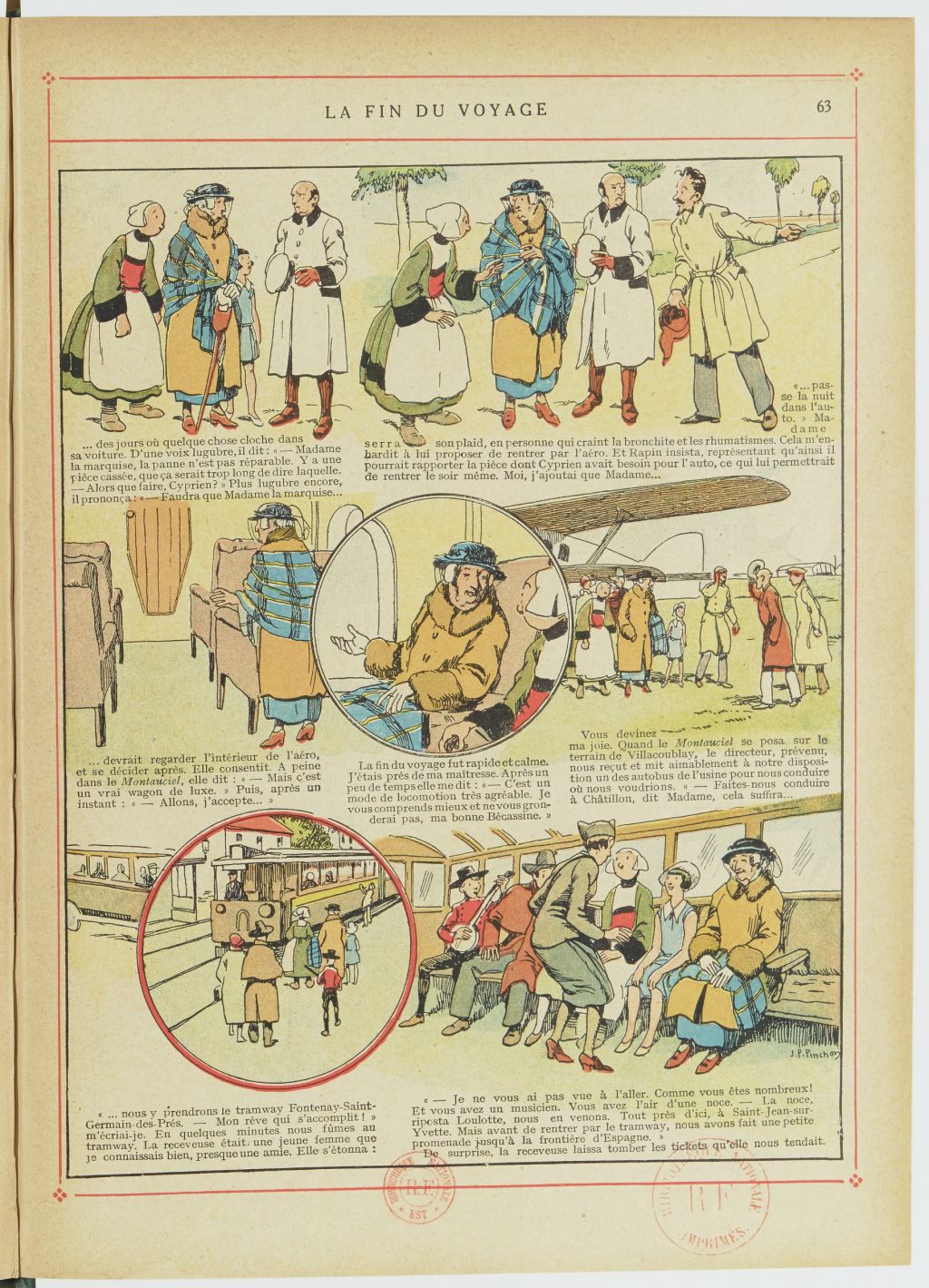 Bécassine – Bécassine en aéroplane (1930), page 64. Caumery & J.-P. Pinchon. Domaine public. Source gallica.bnf.fr / BnF.